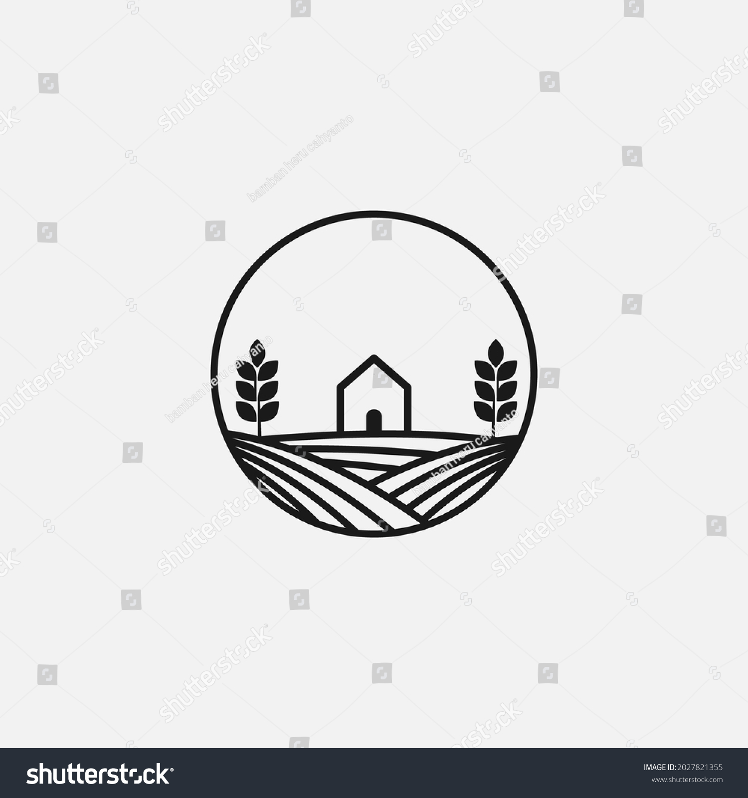 Plantation Logo Agriculture Logo Template Suitable Stock Vector ...