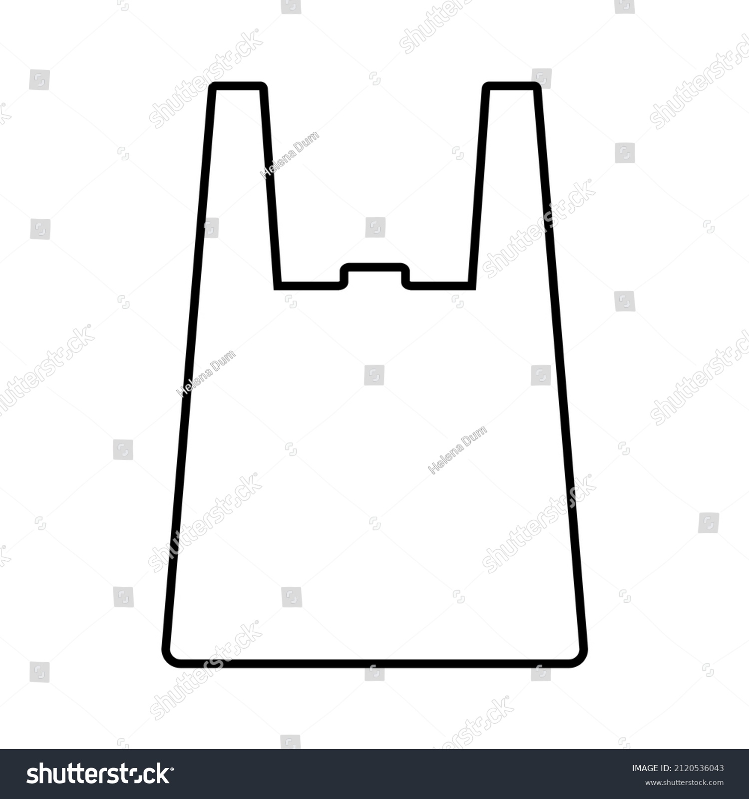 Plastic Bag Icon Black Outlines Plastic Stock Vector Royalty Free 2120536043 Shutterstock