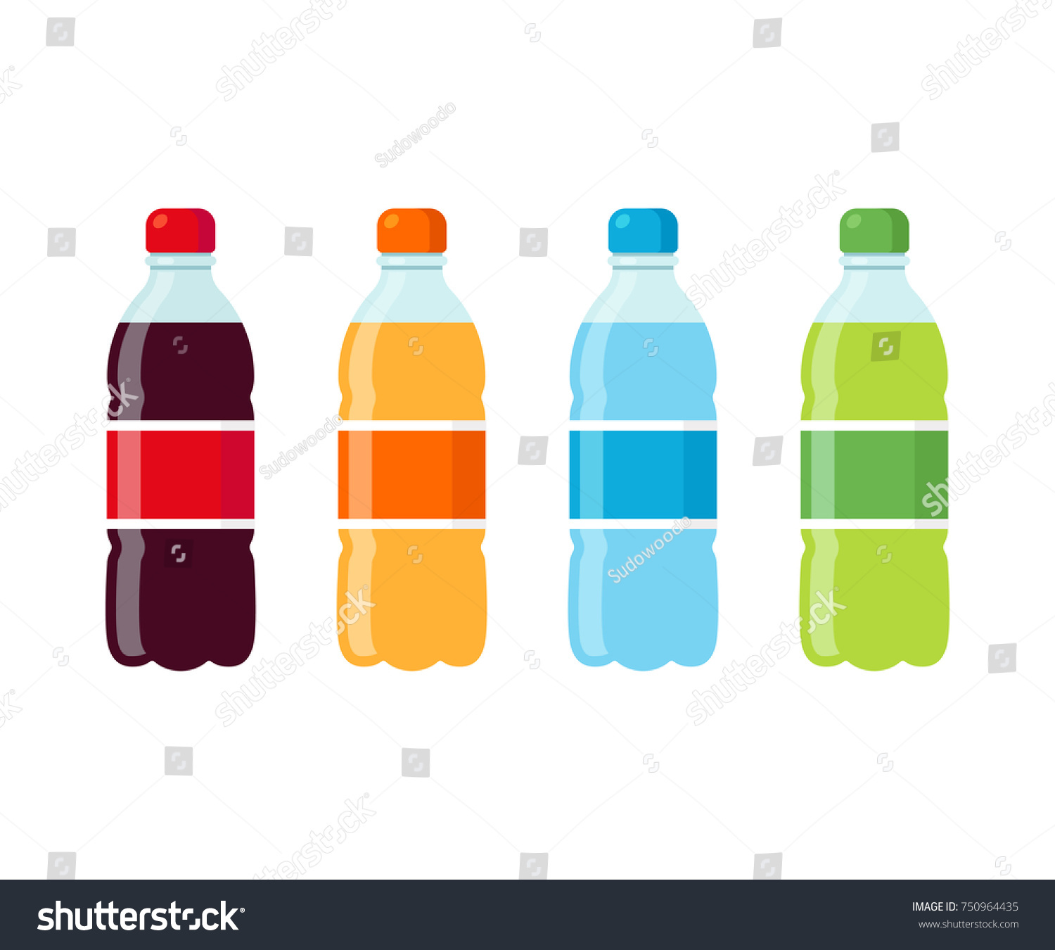 Plastic Beverage Bottles Icon Set Cola Stock Vector (Royalty Free ...