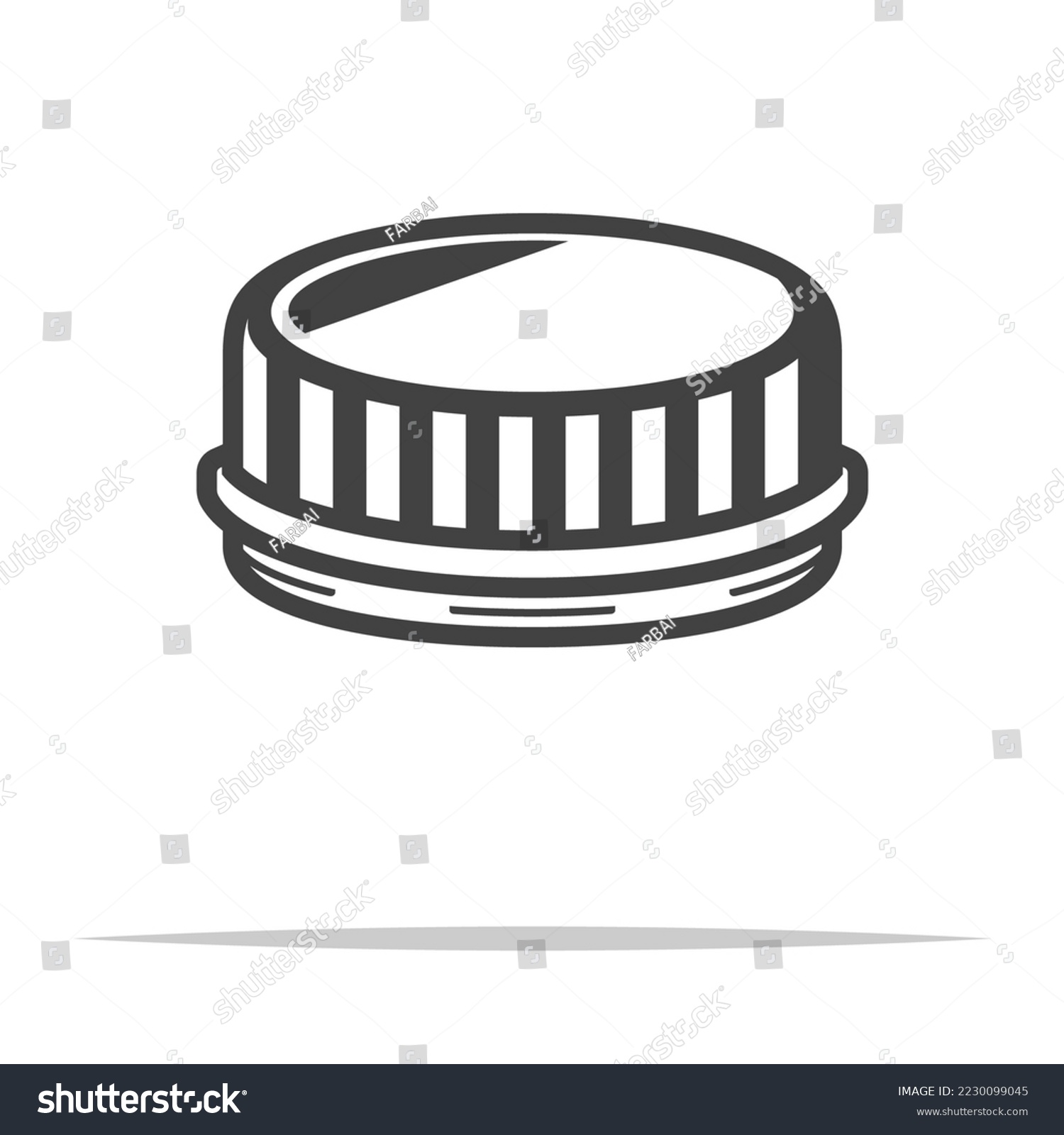 SVG of Plastic bottle cap icon vector isolated svg