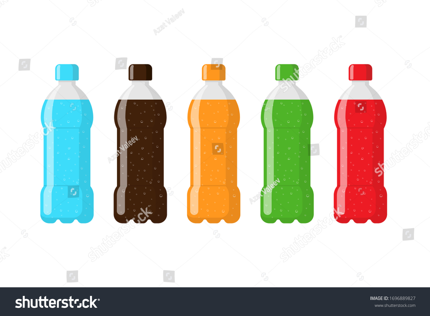 Plastic Bottle Package Set Blue Water Stock Vector (Royalty Free ...