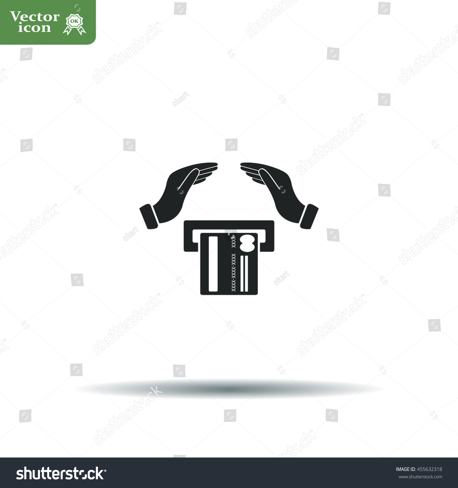 Plastic Card Hand Web Icon Vector Stock Vector (Royalty Free) 455632318 ...