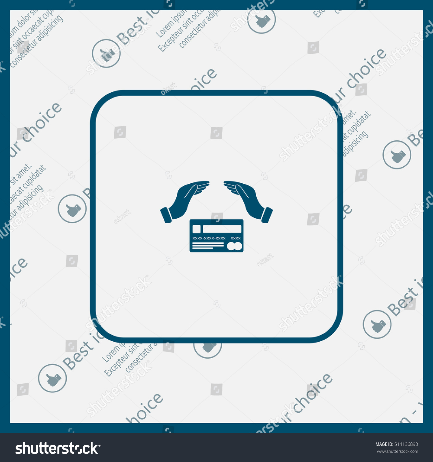 Plastic Card Hand Web Icon Vector Stock Vector (Royalty Free) 514136890 ...