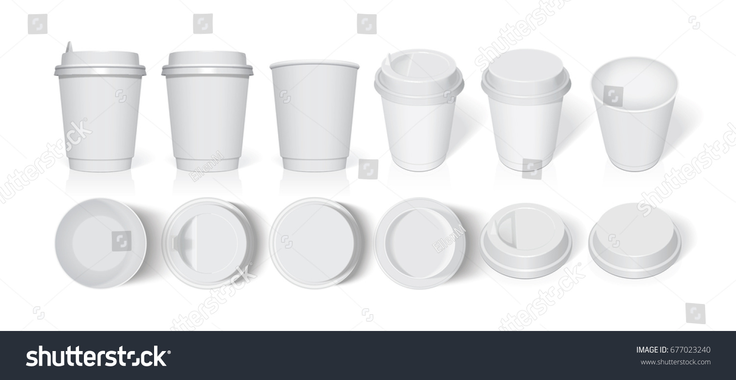 SVG of Plastic cup for your design and logo. It's easy to change colors. Mock Up. Vector template. svg
