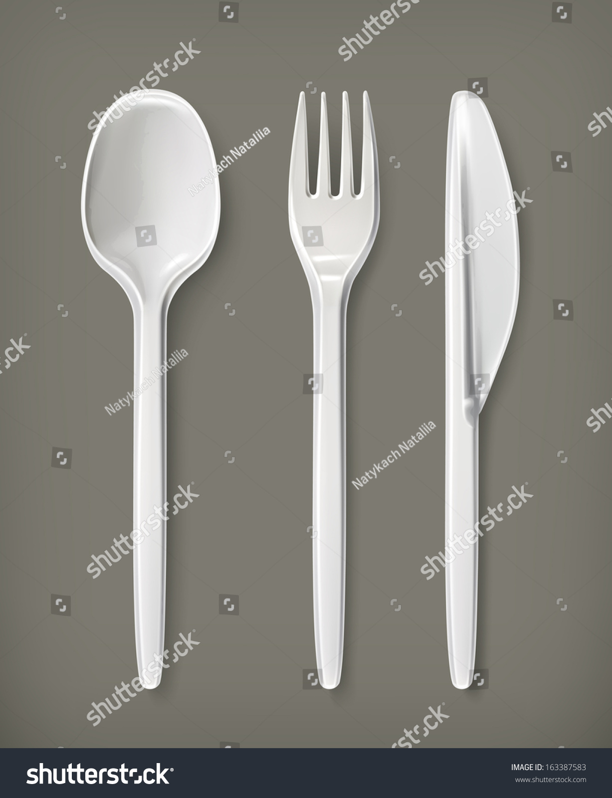 Plastic Cutlery, Vector - 163387583 : Shutterstock