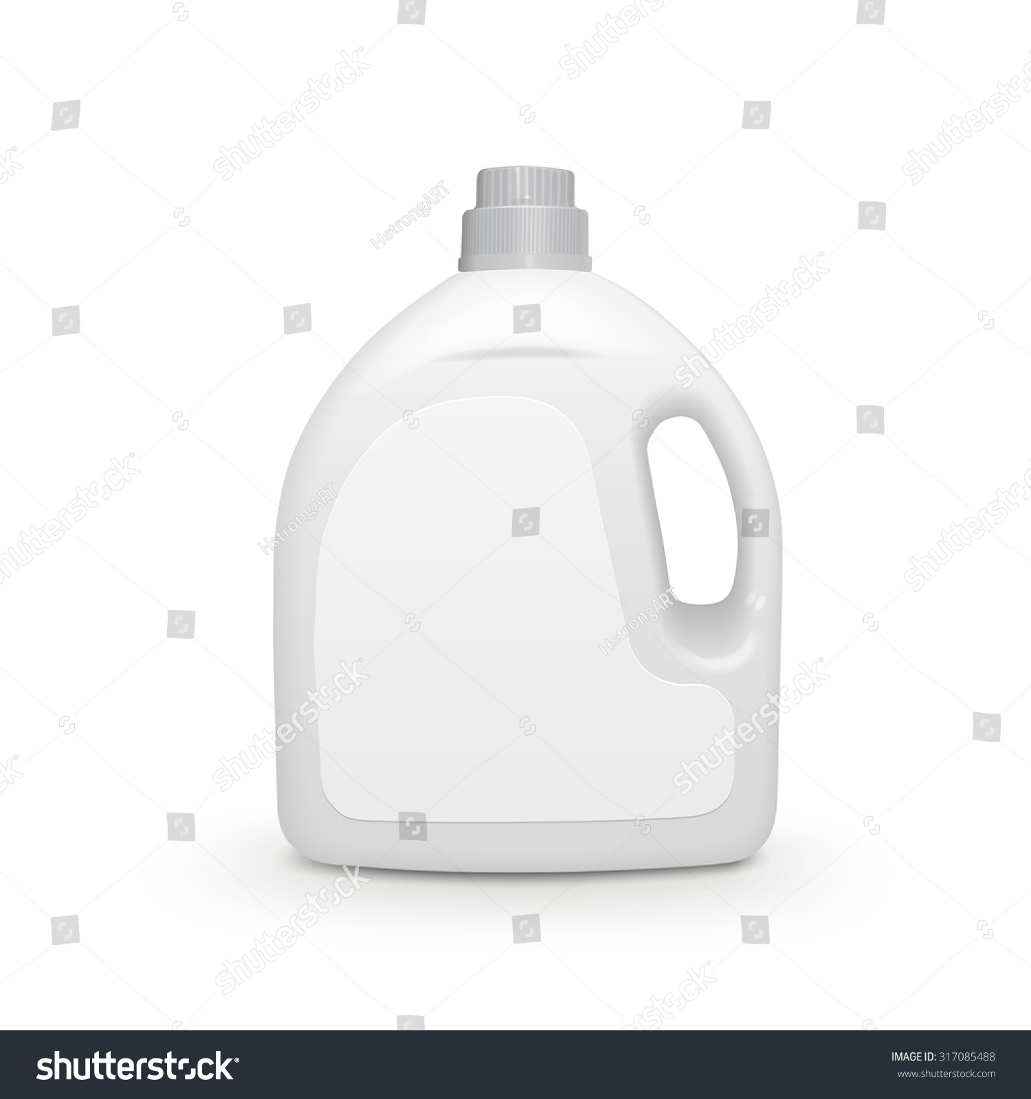 Plastic Detergent Container Isolated On White Stock Vector (Royalty ...