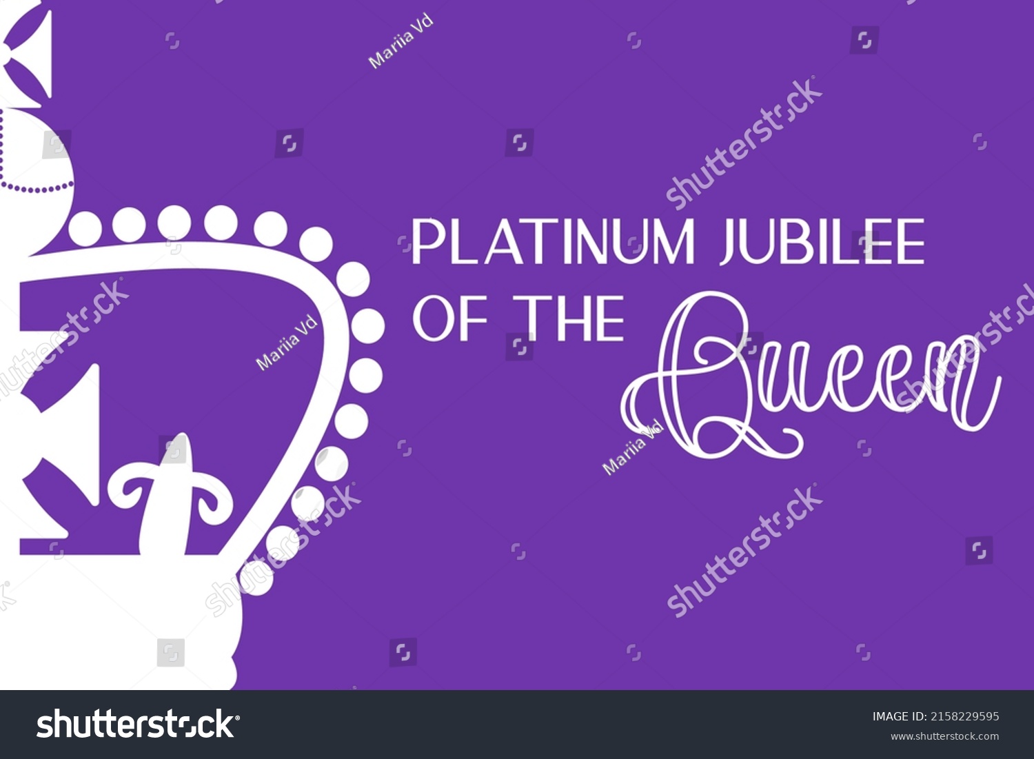 SVG of Platinum jubilee of the Queen with elegant typography. 70th anniversary card with monarchy symbol. British royal vector graphic. svg