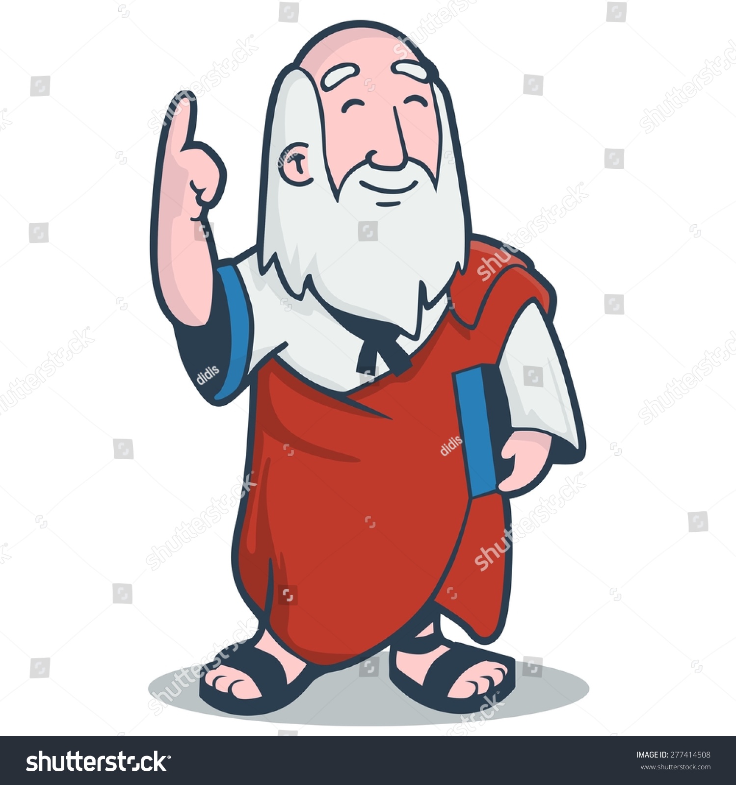 Plato Cartoon Style Vector Stock Vector 277414508 ...