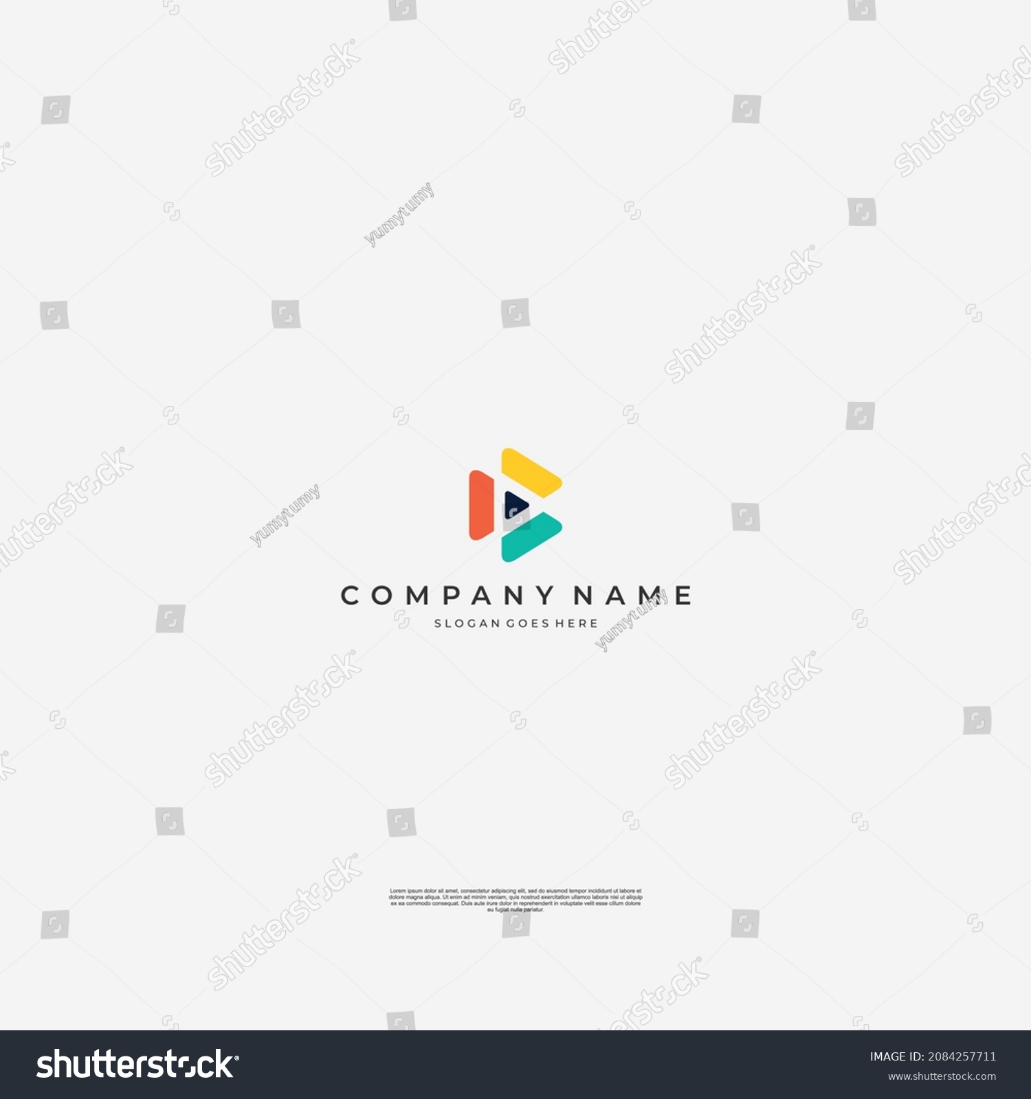 Play Button Logo Design Suit Movie Stock Vector (Royalty Free ...