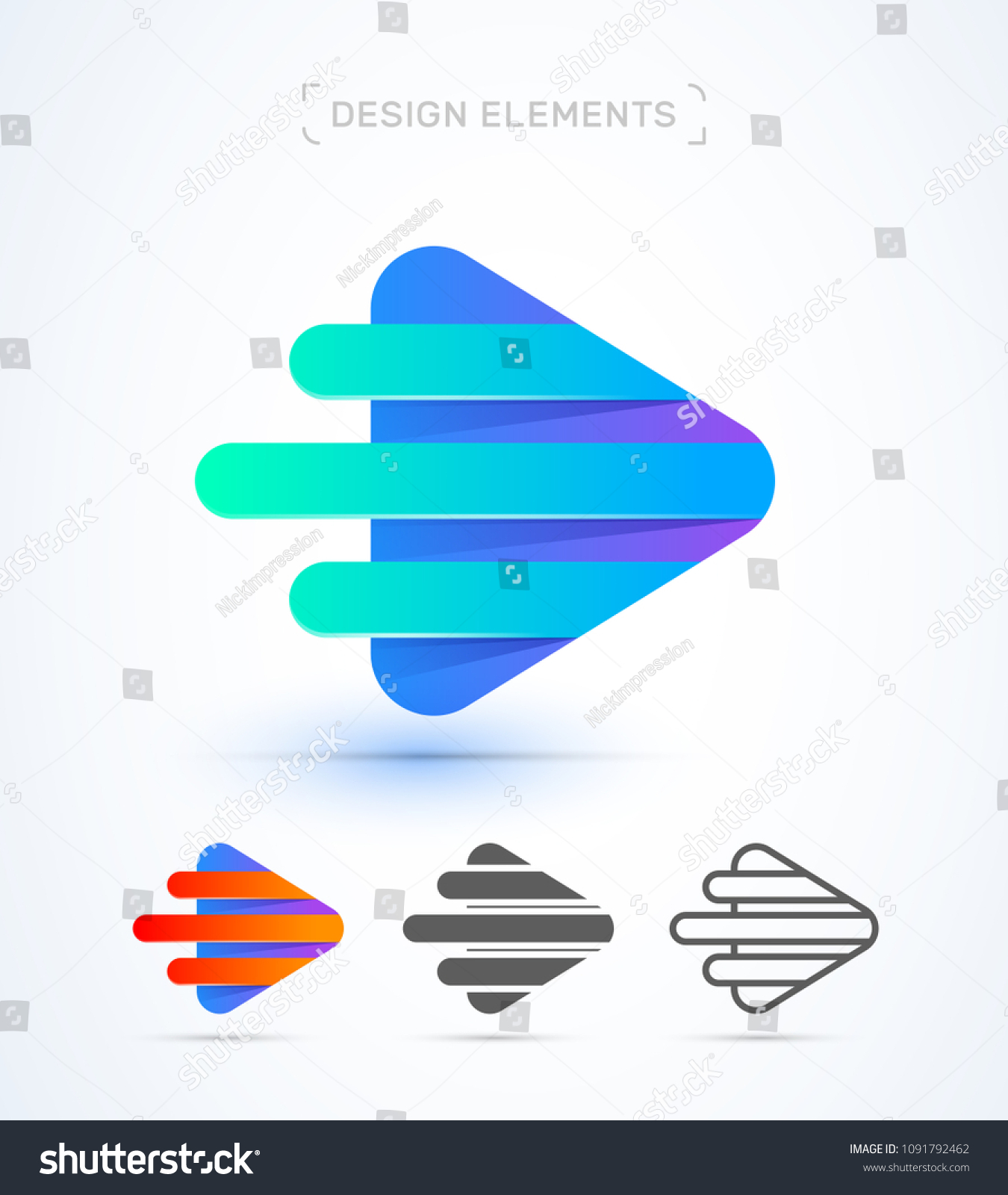 Play Button Logo Template Stock Vector (Royalty Free) 1091792462