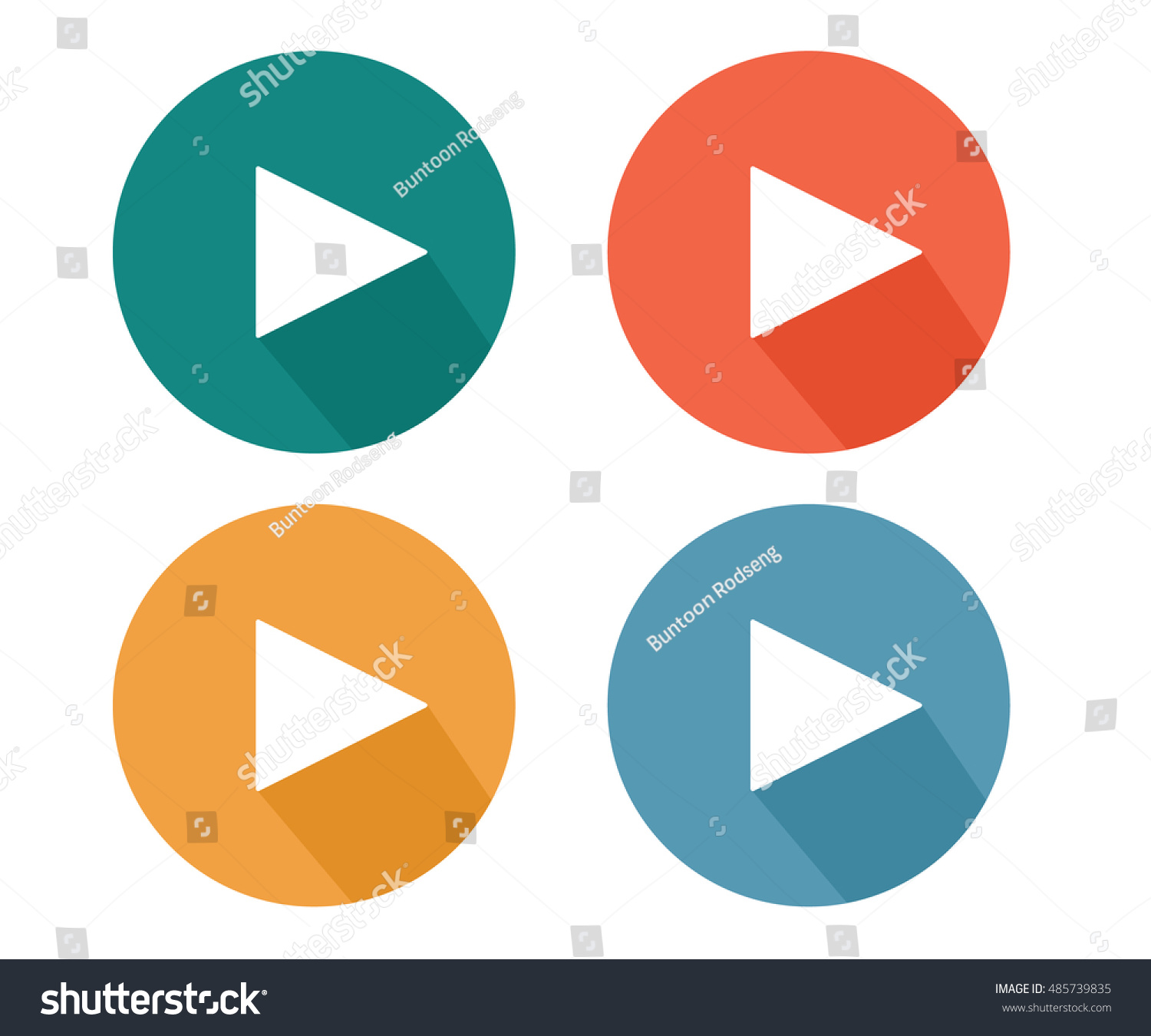 Play Button Pastel Icon Flat Logo Stock Vector Royalty Free