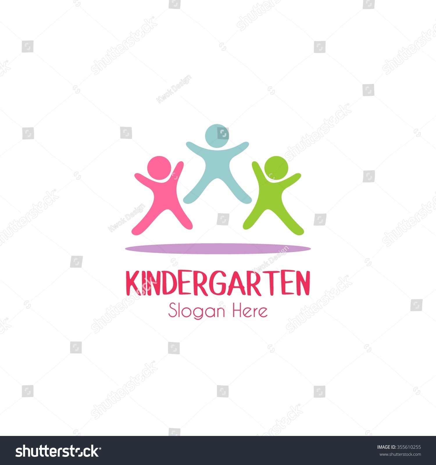 Play Designkids Logokindergarten School Logolearning Educationvector ...