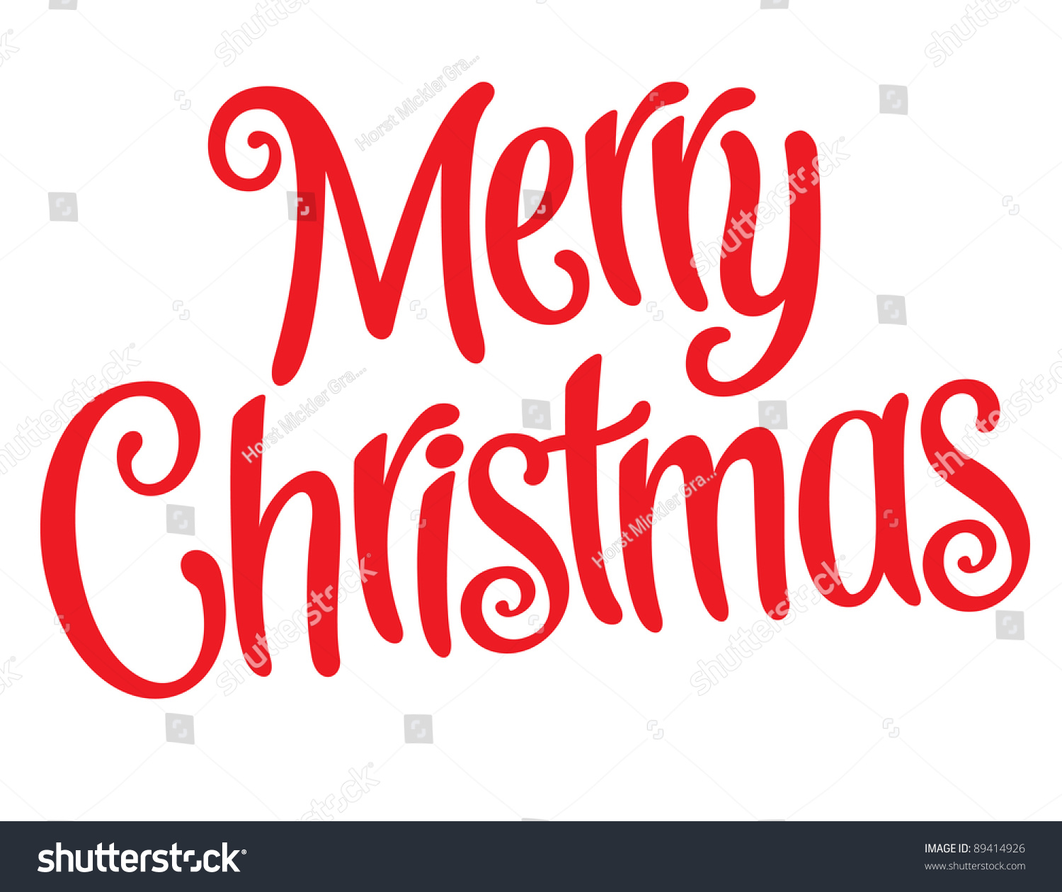 Playful Vector Lettering Series Merry Christmas Stock 