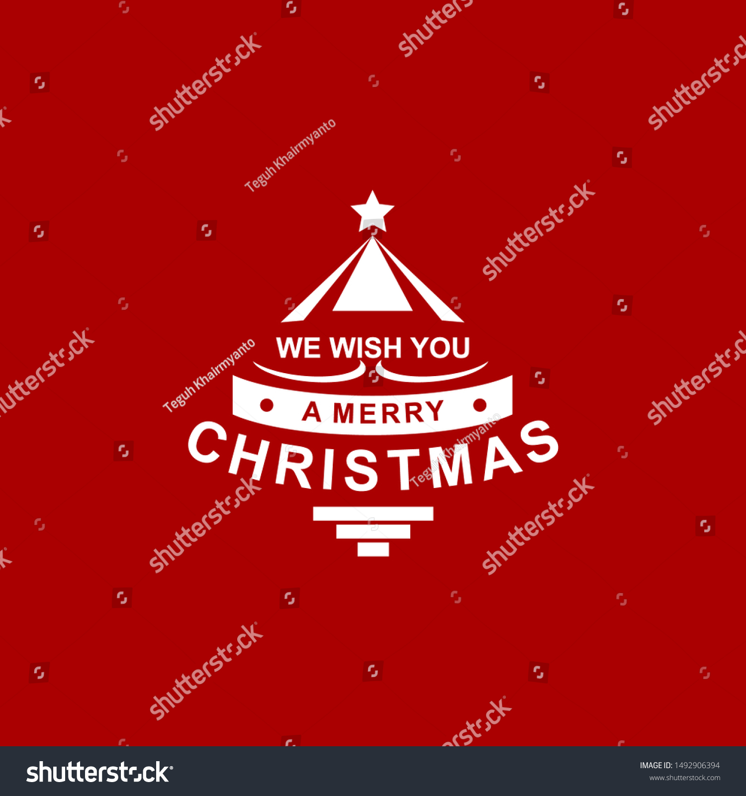 Playfull We Wish You Merry Christmas Stock Vector Royalty Free 1492906394 Shutterstock