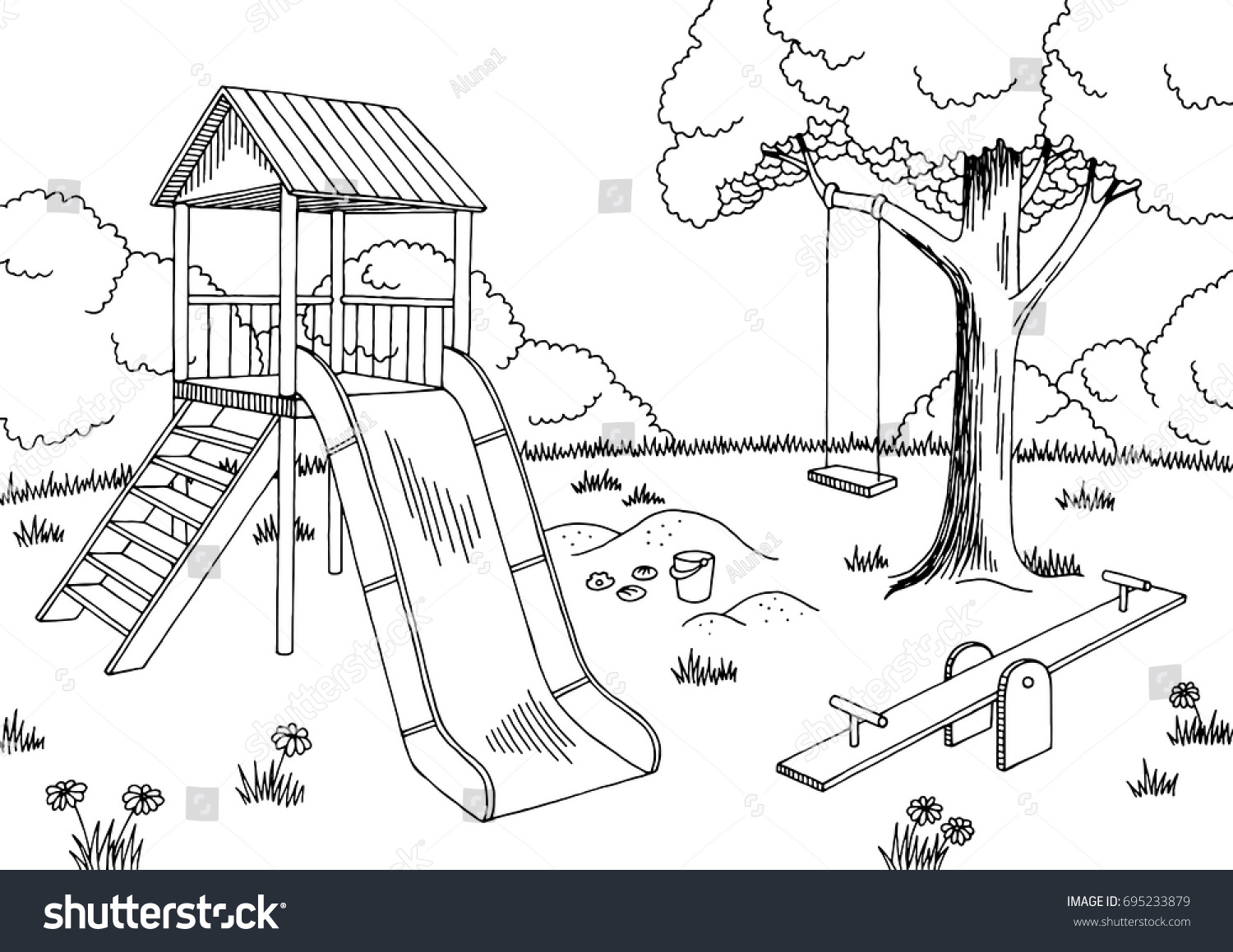 1,792 Draw landscape swing Images, Stock Photos & Vectors | Shutterstock