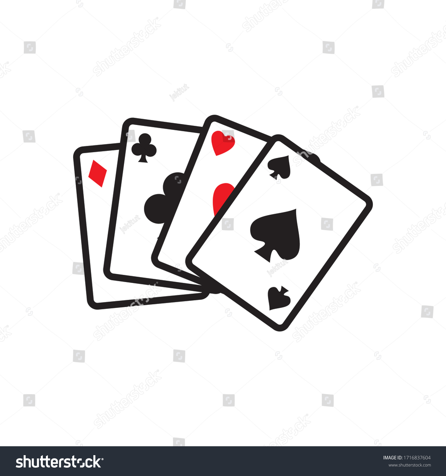 12,435 Poker cards outline Images, Stock Photos & Vectors | Shutterstock