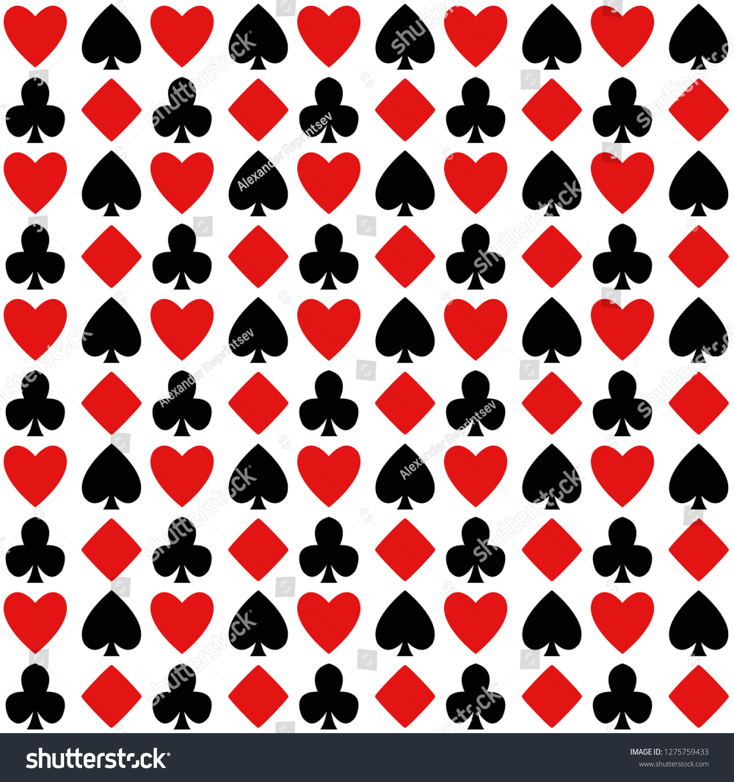 Playing Card Signs Stock Vector (Royalty Free) 1275759433 | Shutterstock