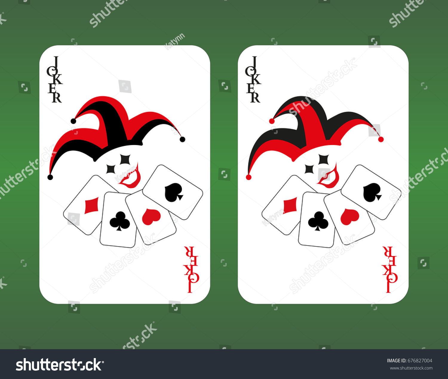 Playing Cards Joker Stock Vector 676827004 - Shutterstock