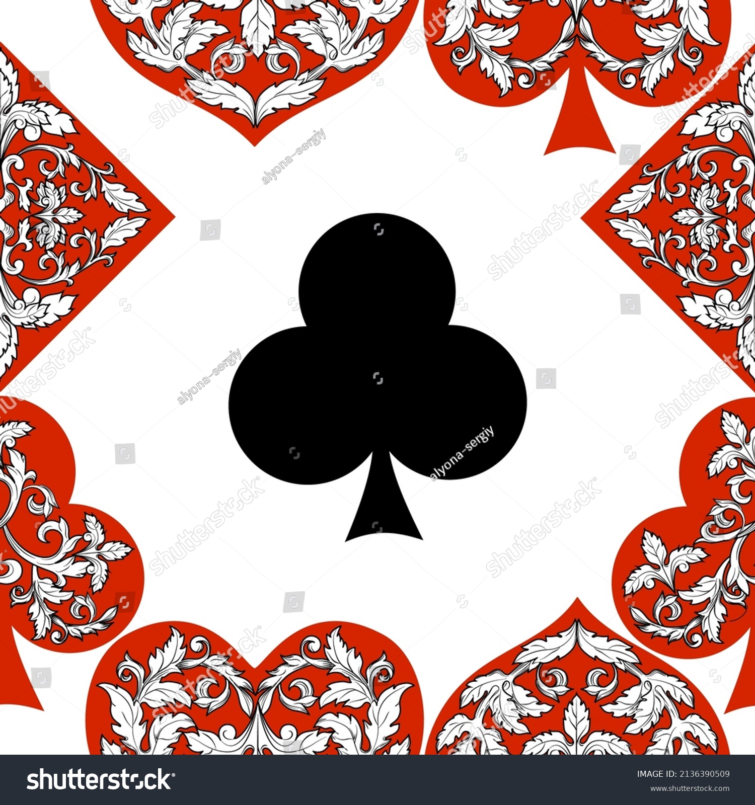 Playing Cards Seamless Pattern Original Background Stock Vector ...