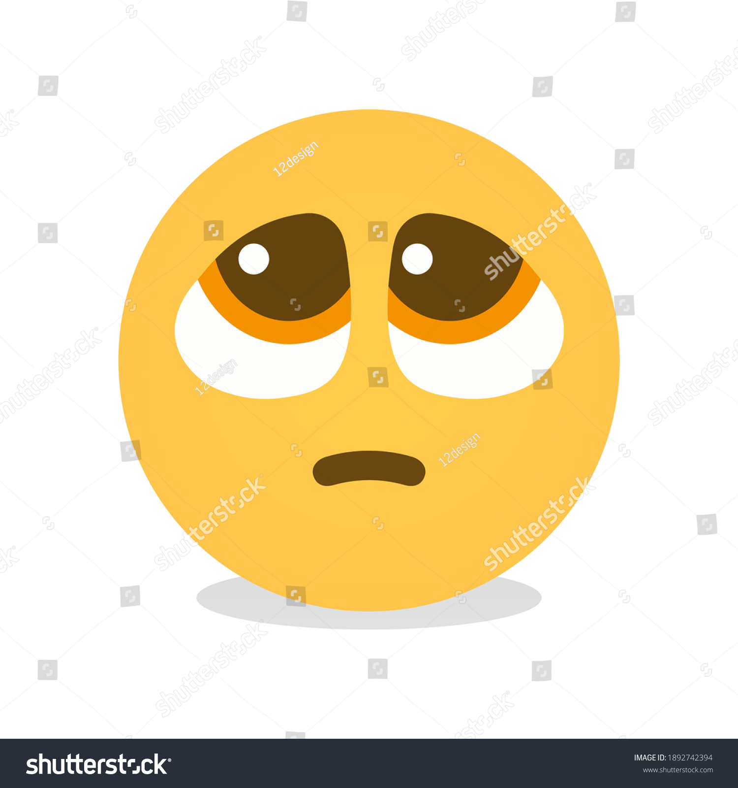 Pleading Face Emoji Isolated Vector Icon Stock Vector (Royalty Free ...