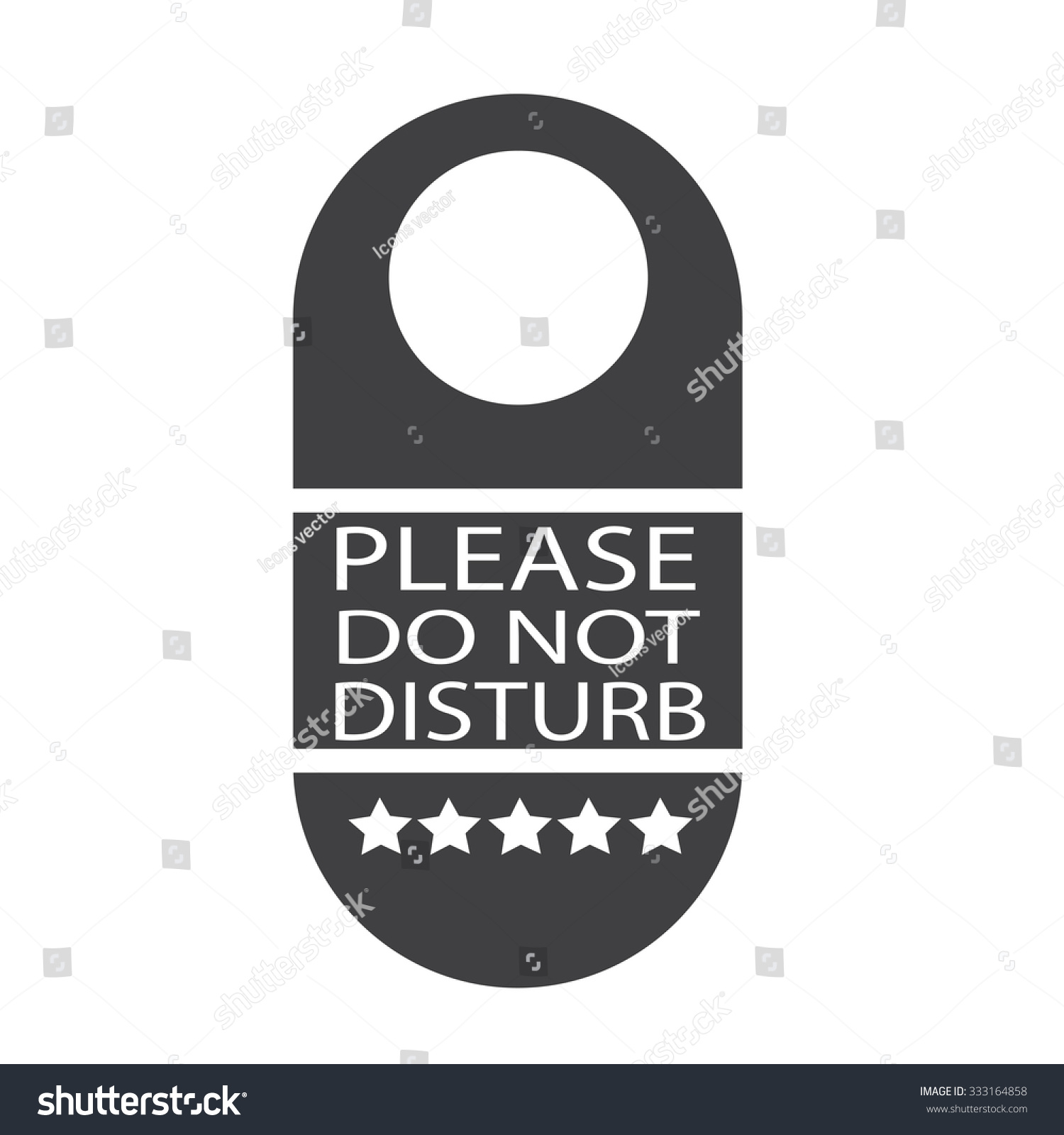 Please Do Not Disturb Door Hanger Stock Vector Royalty Free 333164858