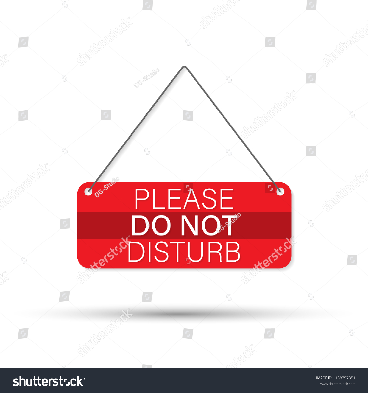Please Do Not Disturb Sign Hanging 库存矢量图（免版税）1138757351 Shutterstock 3349