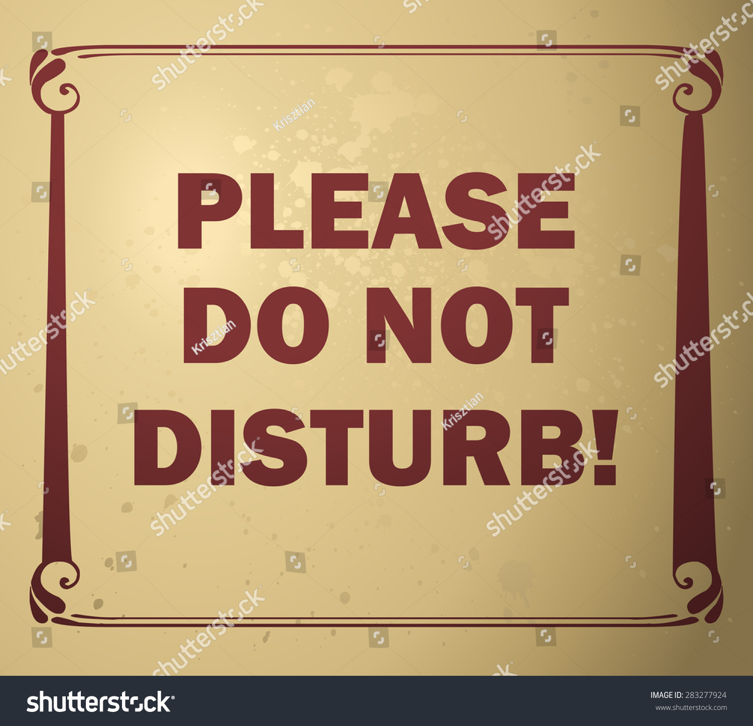 Please Do Not Disturb Sign Vector Stock Vector (royalty Free) 283277924