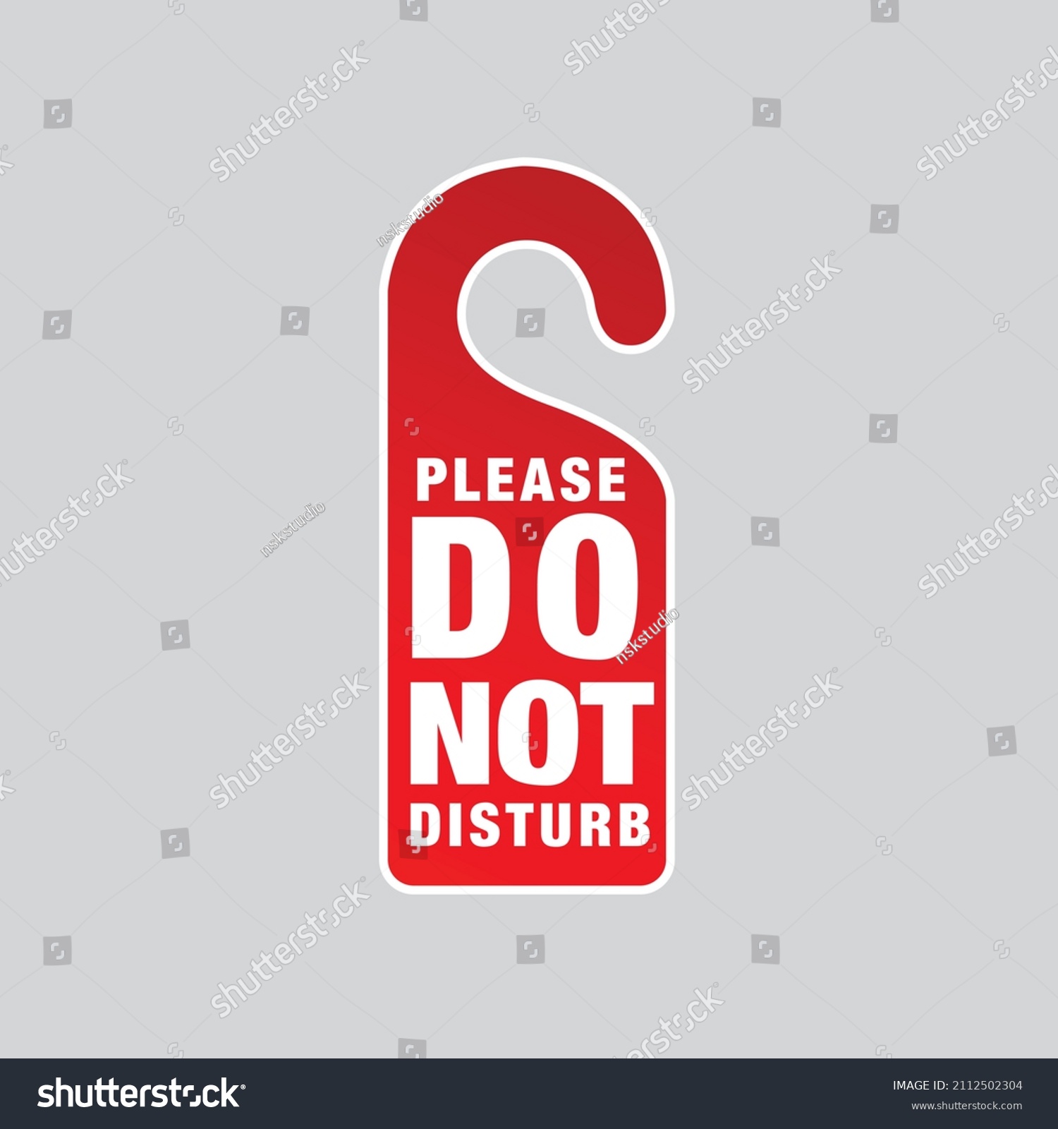 Please Do Not Disturb Signs Tags Stock Vector (Royalty Free) 2112502304