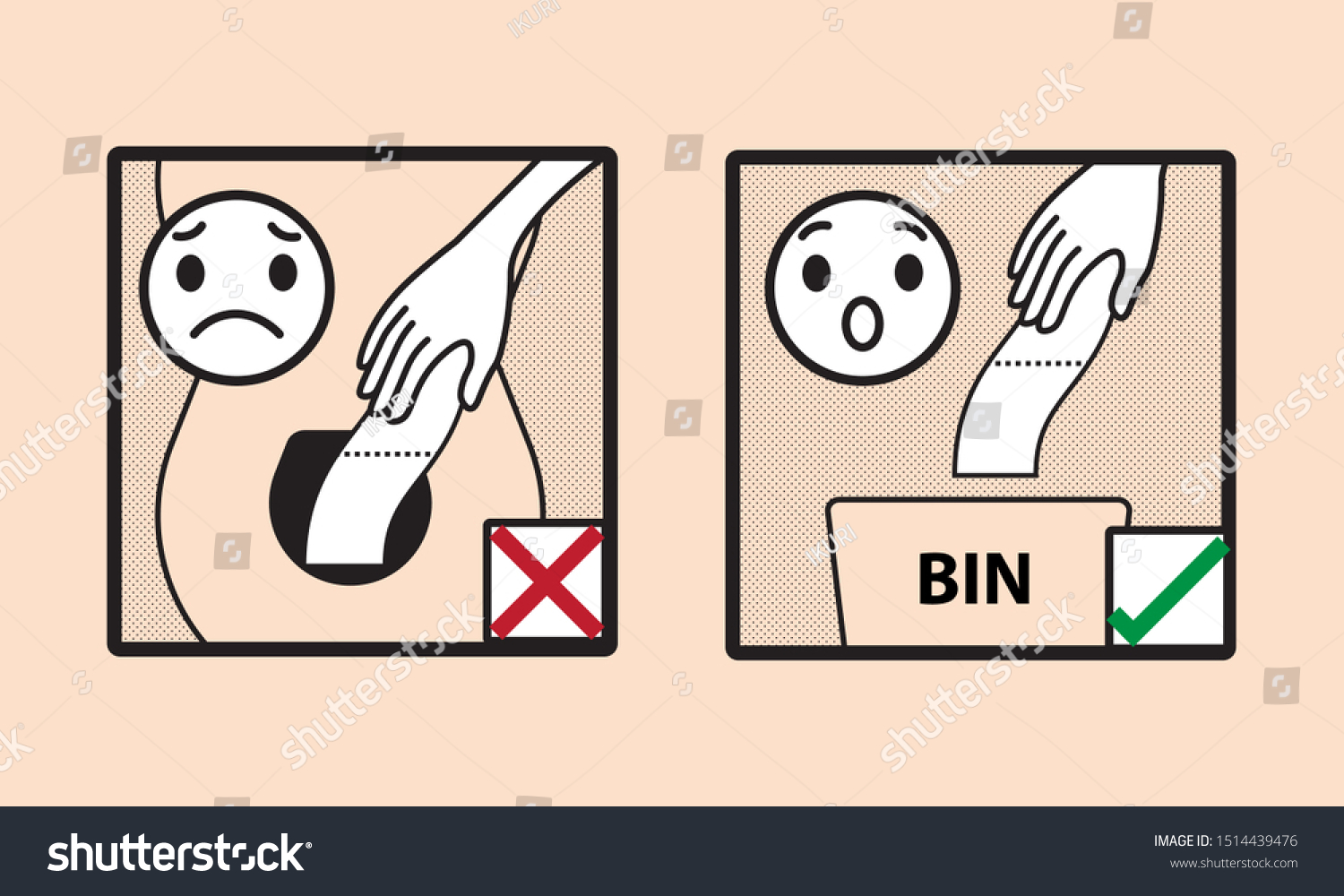 please-do-not-drop-paper-towel-stock-vector-royalty-free-1514439476