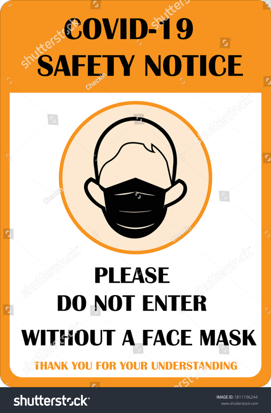 Please Do Not Enter Without Face Stock Vector Royalty Free