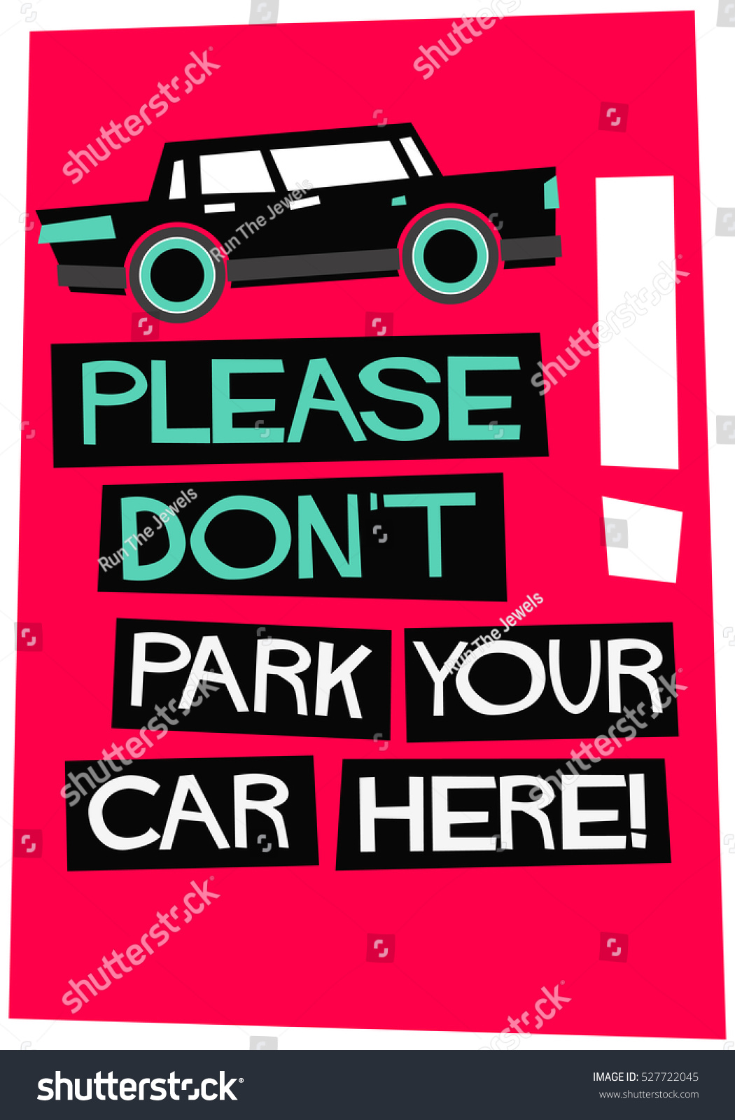 please-dont-park-your-car-here-stock-vector-royalty-free-527722045