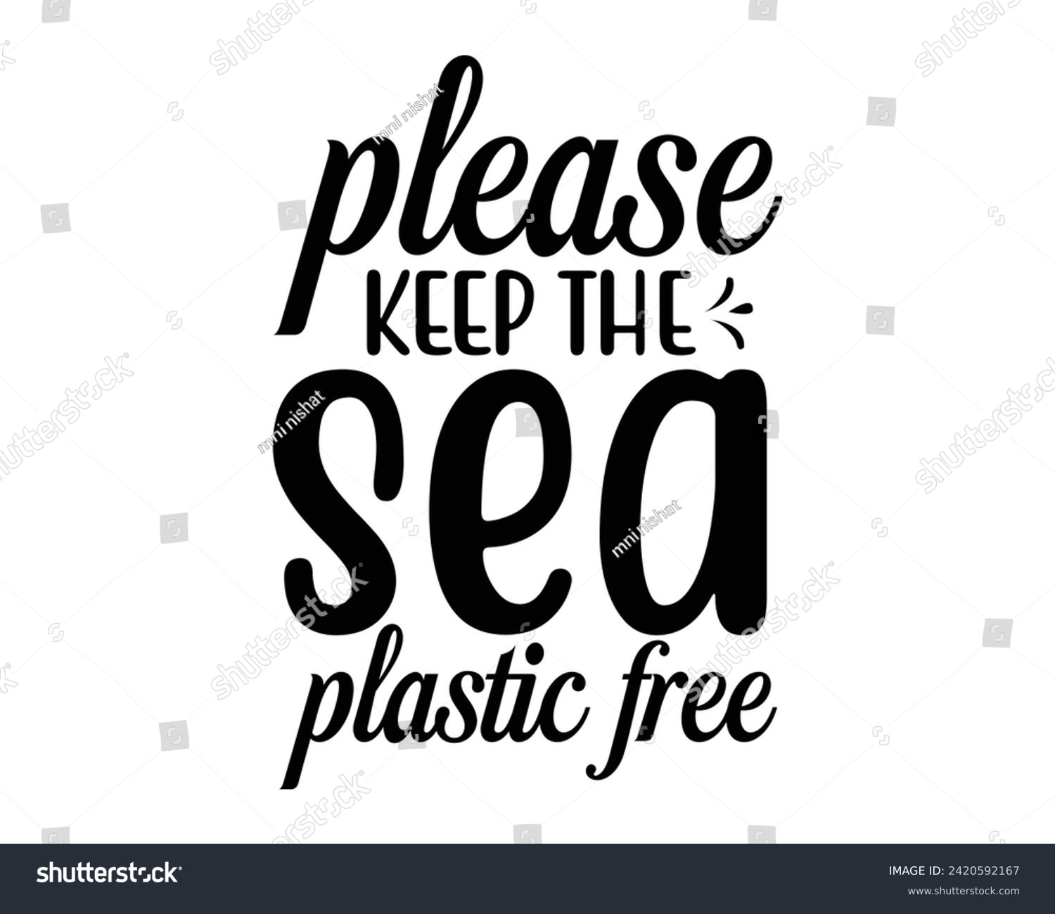 SVG of Please keep the sea plastic free svg