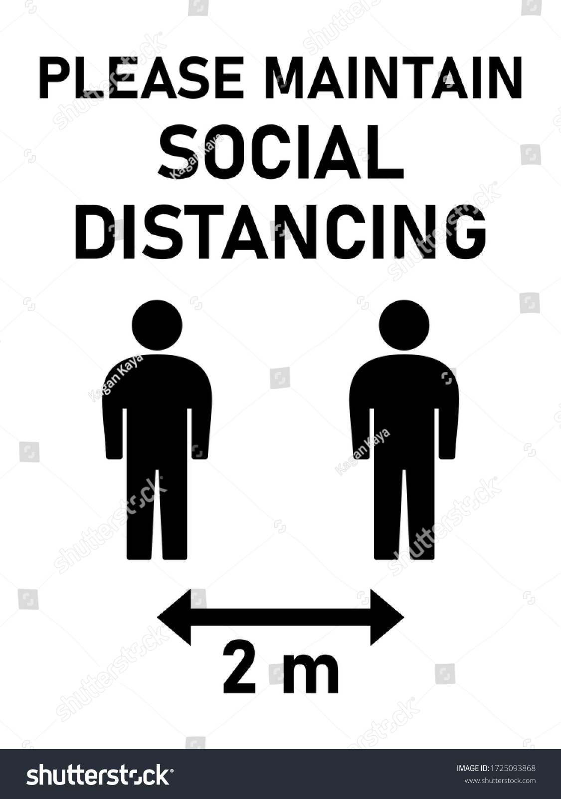 Please Maintain Social Distancing Keep Your Stock Vector (Royalty Free ...