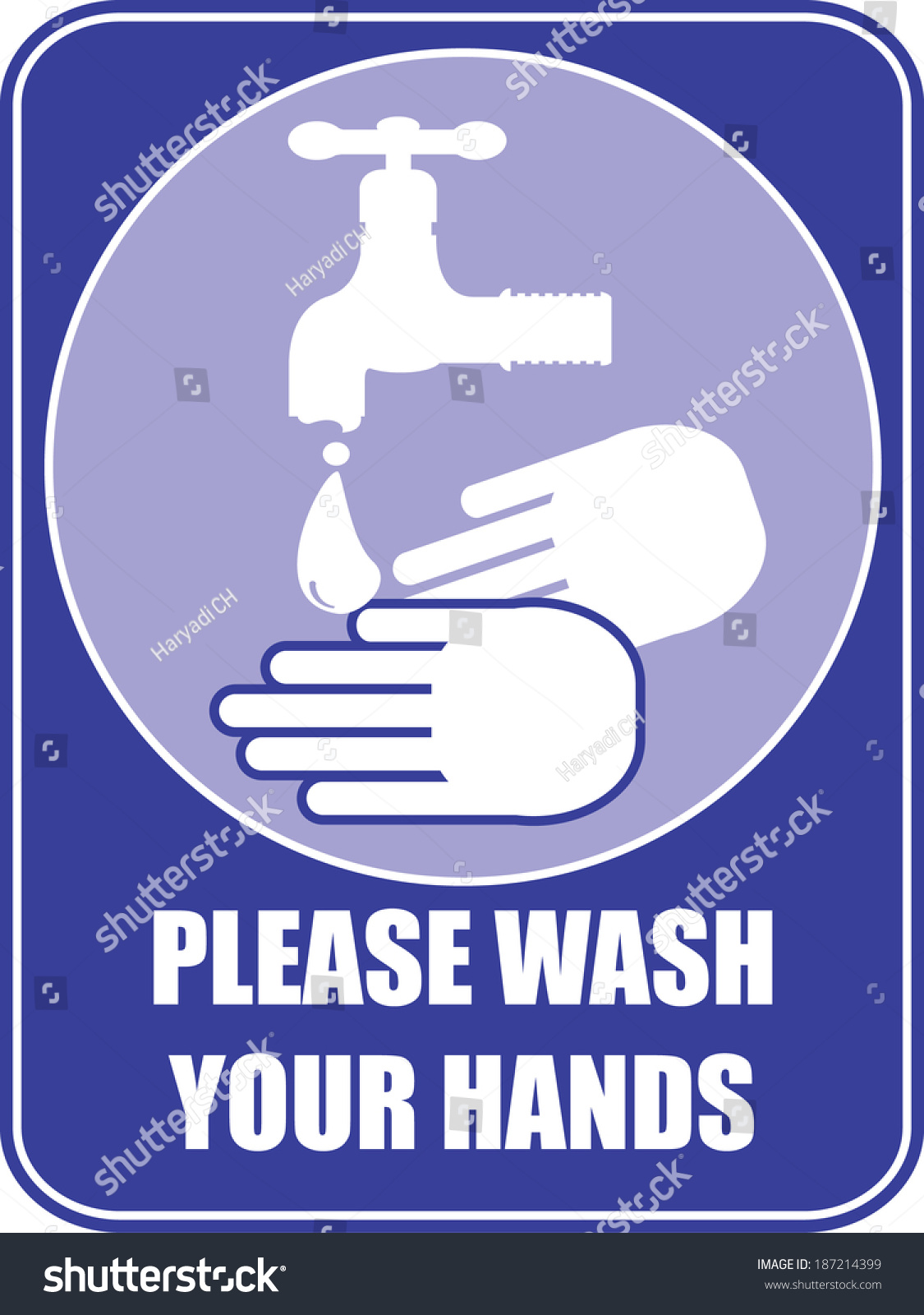 Please Wash Your Hands Stock Vector (Royalty Free) 187214399 | Shutterstock