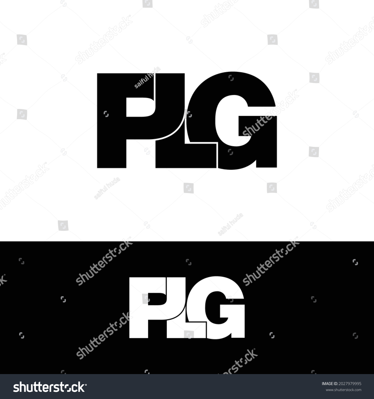 Plg Letter Monogram Logo Design Vector Stock Vector (Royalty Free ...