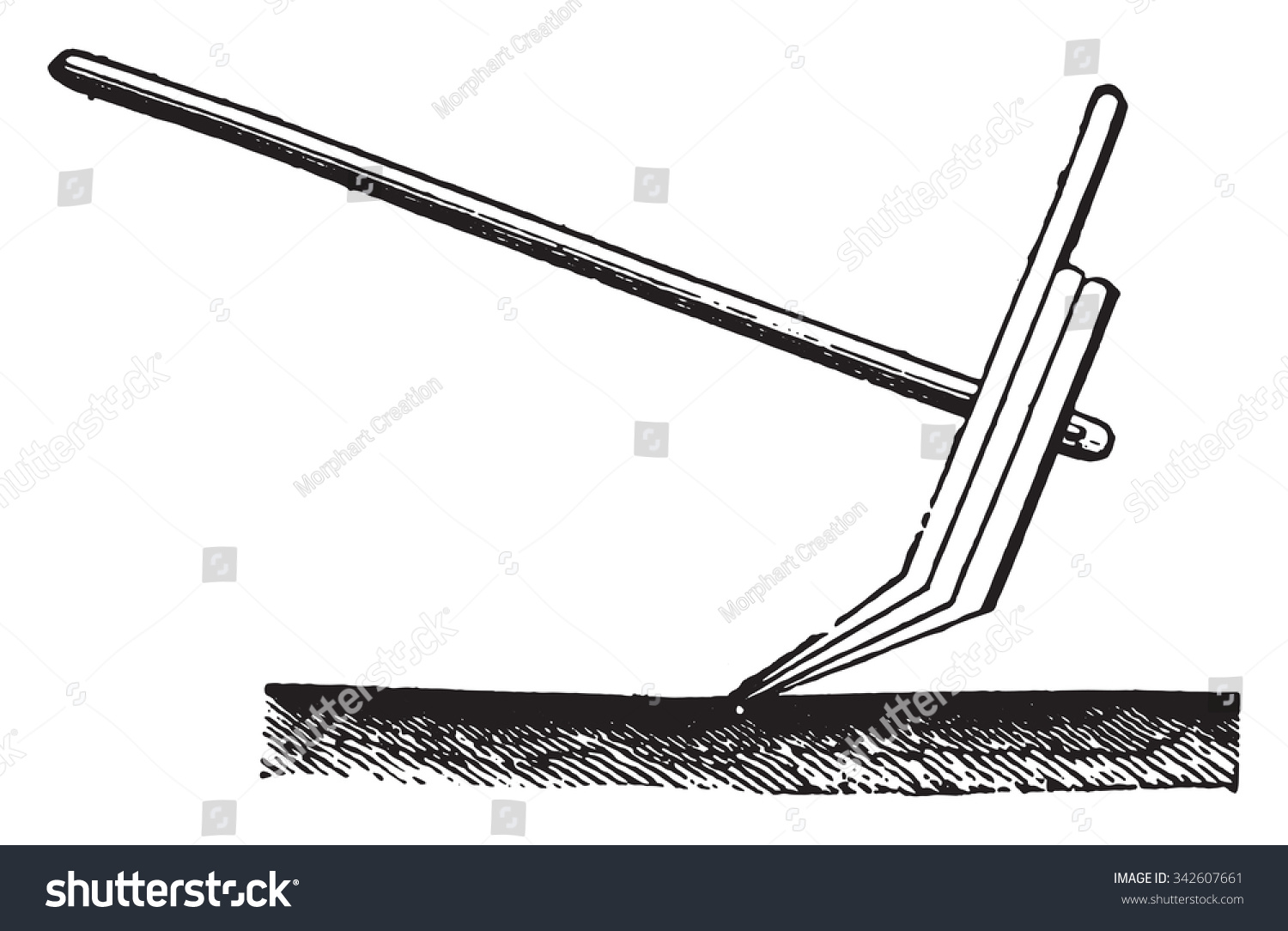 Plow Hindustan Vintage Engraved Illustration Industrial Stock Vector ...