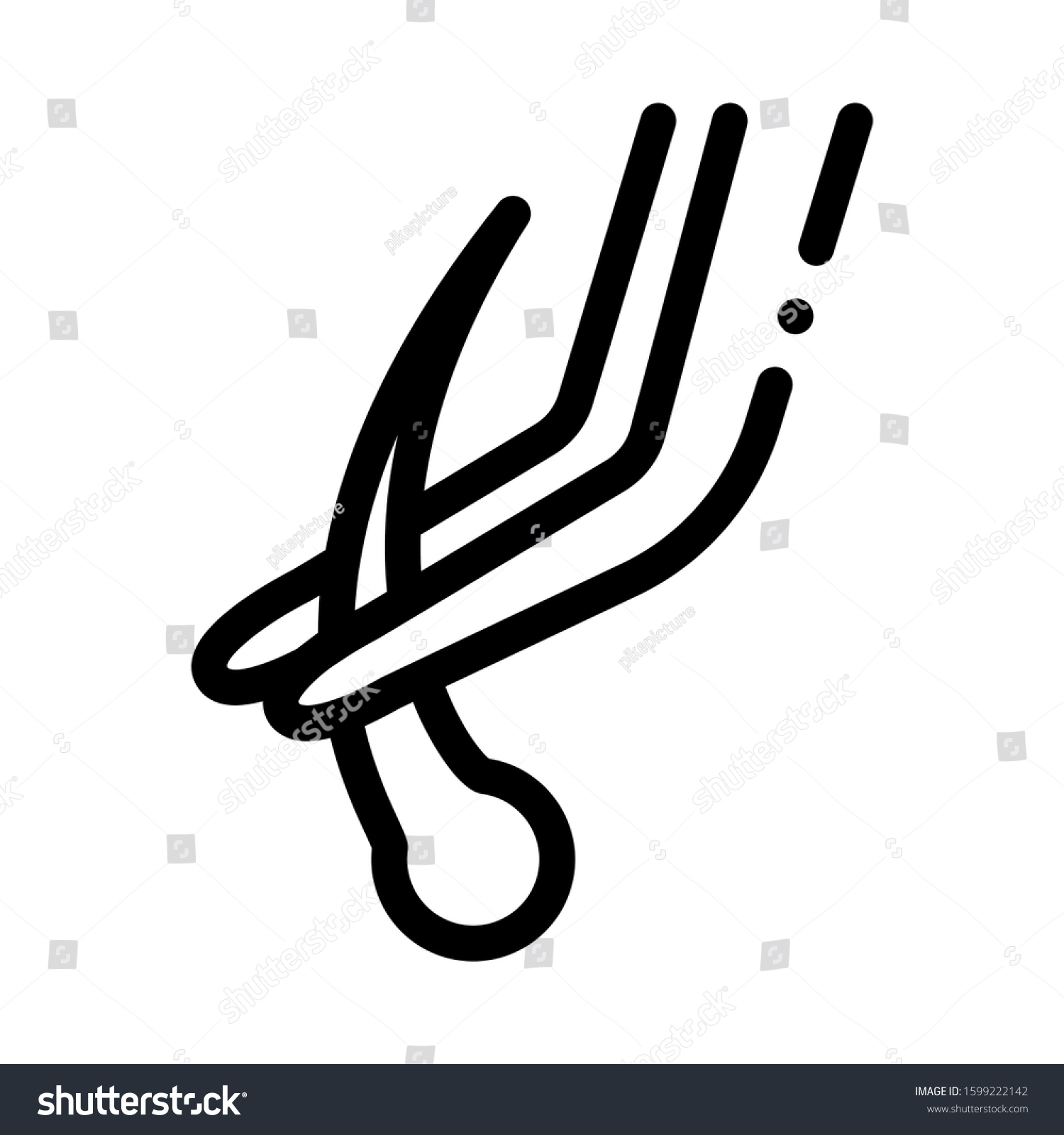 Plucking Hair Icon Vector Outline Plucking Stock Vector (Royalty Free ...