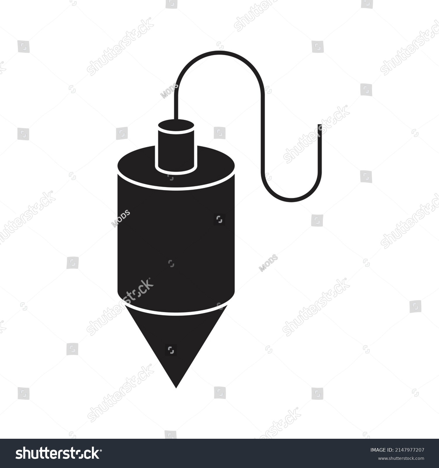 Plumb Bob Icon Design Isolated On Stock Vector Royalty Free 2147977207 Shutterstock