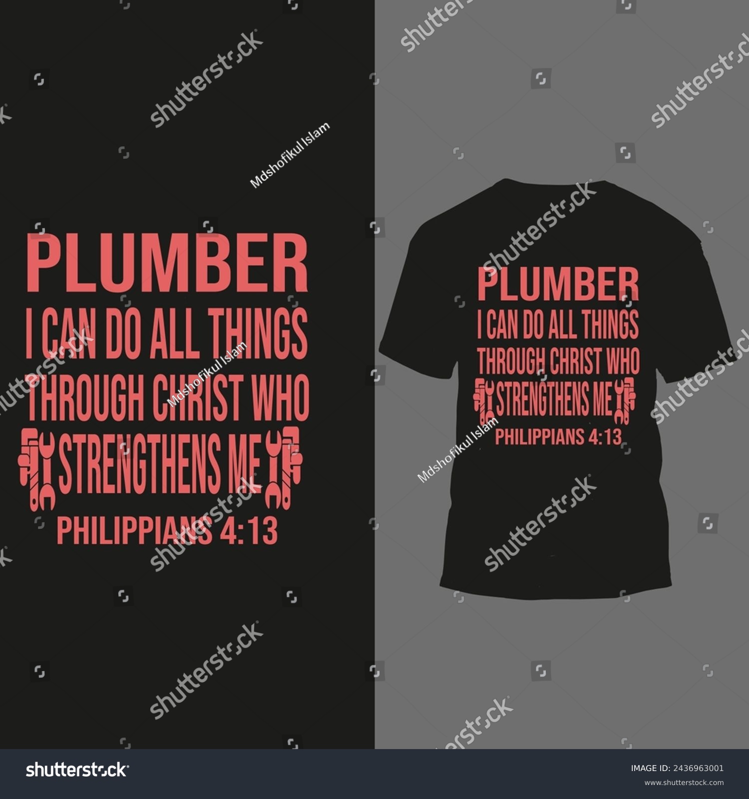 SVG of plumber i can do all things through christ who strengthens me philippians 4:13 svg
