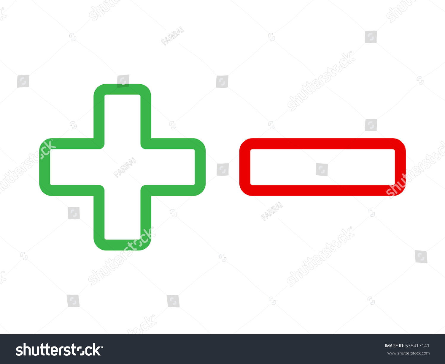 Vektor Stok Plus Minus Outline Transparent Vector (Tanpa Royalti ...