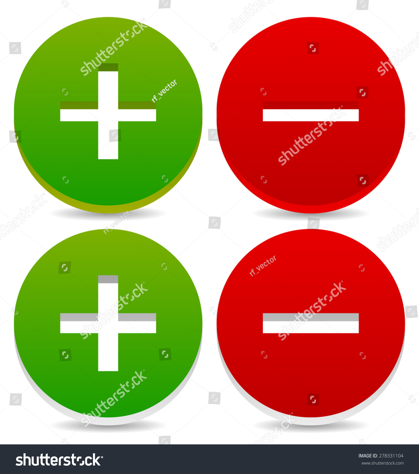 Plus Minus Signs Symbol S Stock Vector 278331104 - Shutterstock