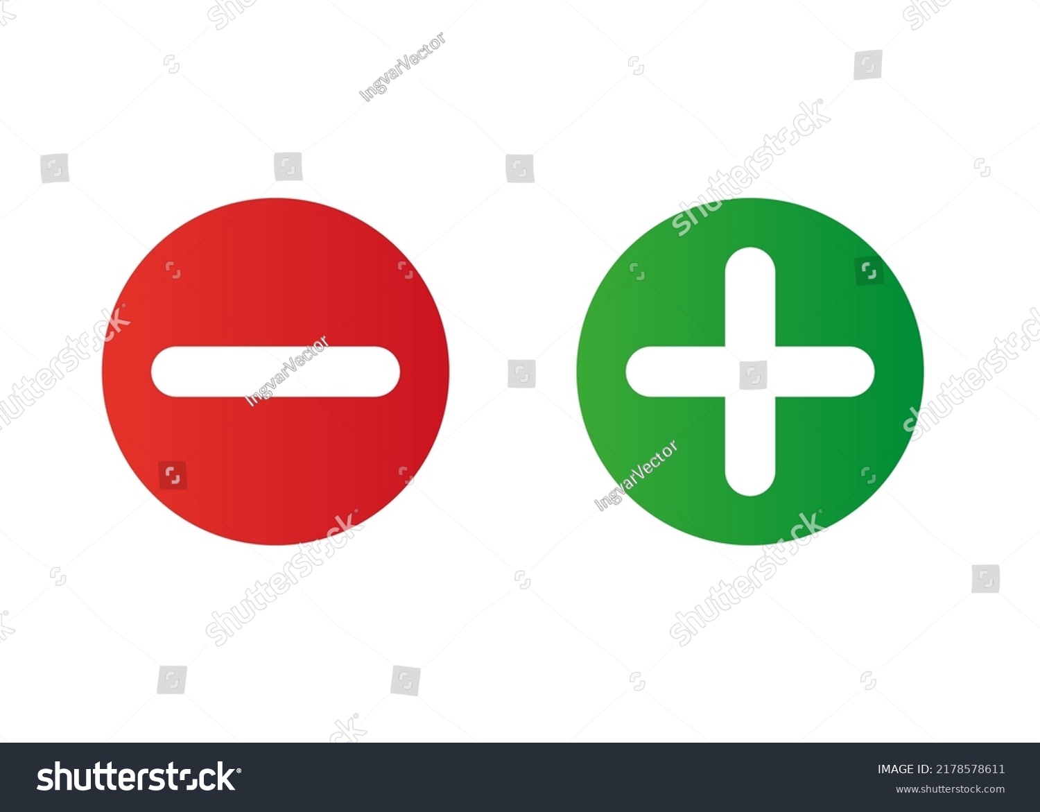 Plus Minus Vector Illustration Stock Vector (Royalty Free) 2178578611 ...