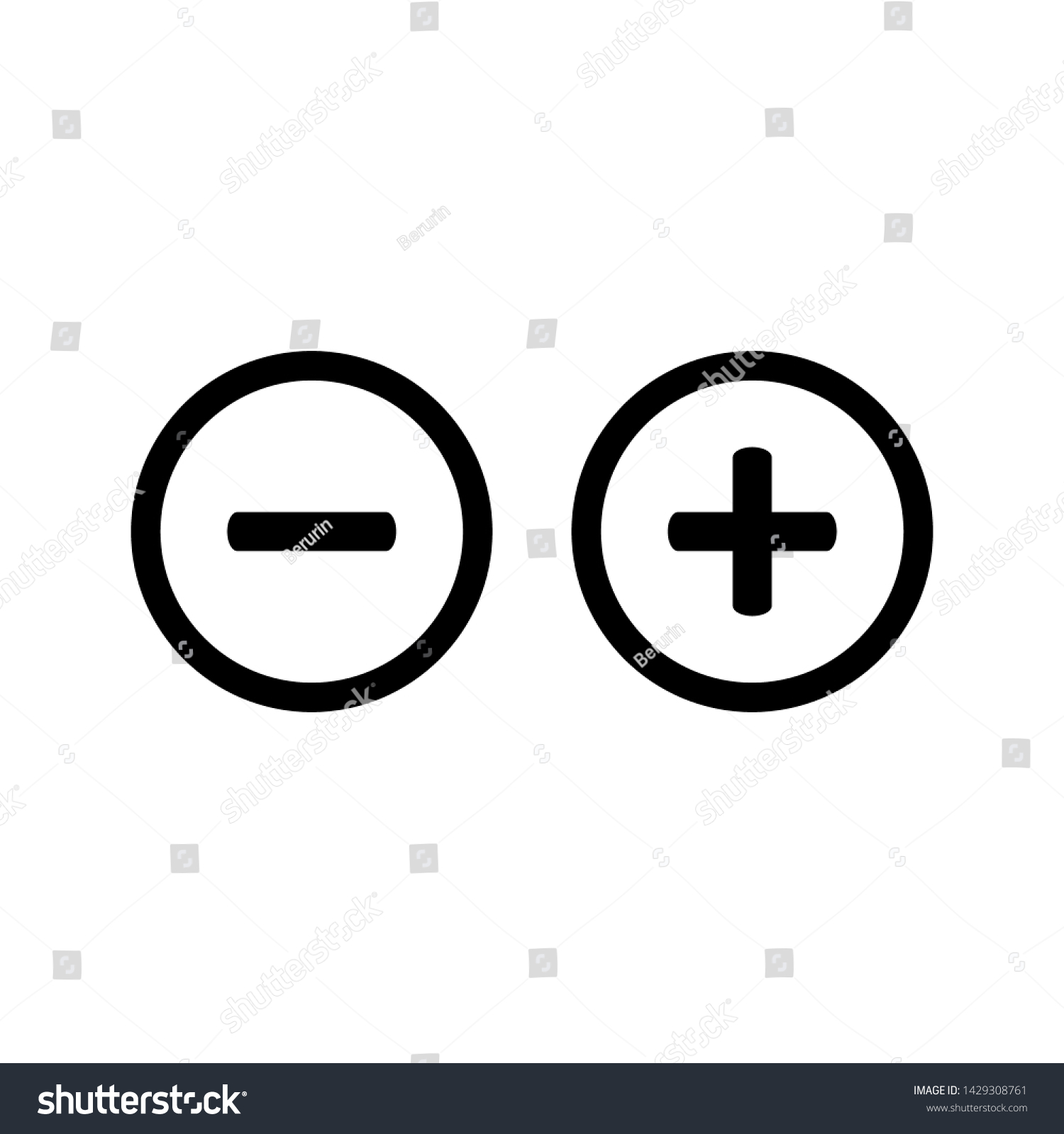 Plus Minus Symbol Calculator Icon Vector Stock Vector (Royalty Free ...