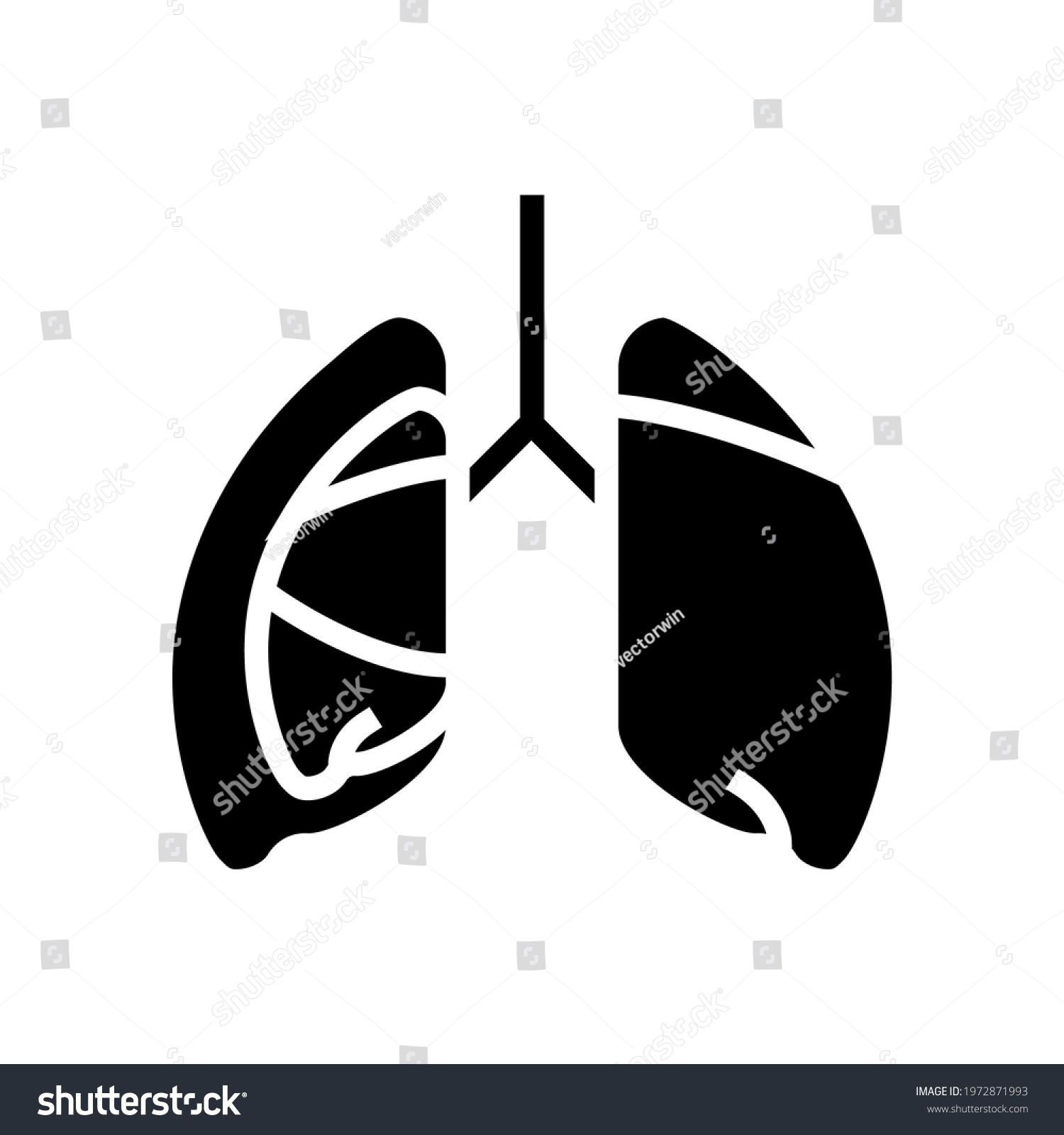 Pneumothorax Disease Line Icon Vector Pneumothorax Stock Vector ...