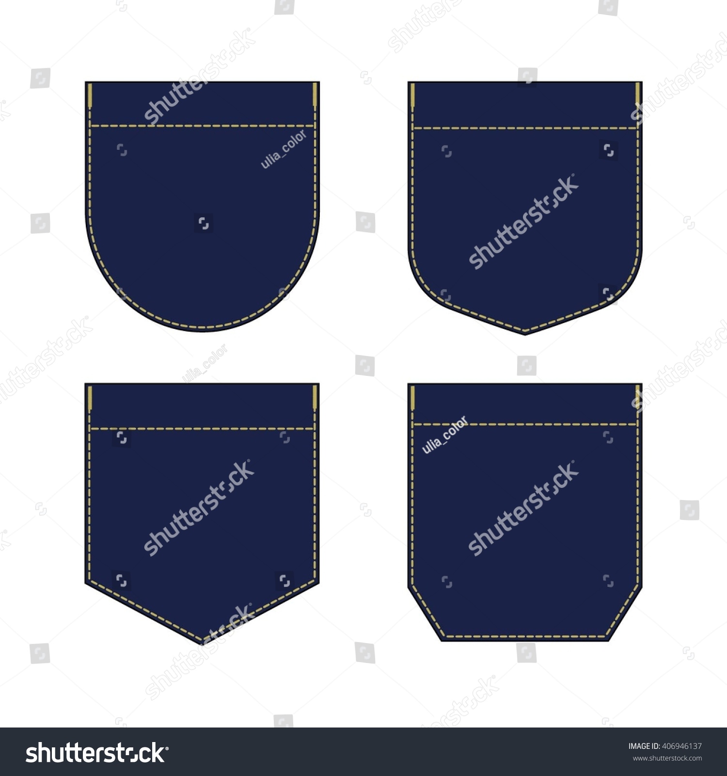 Pocket Symbols Jeans Vector Illustration Stock Vector (Royalty Free ...