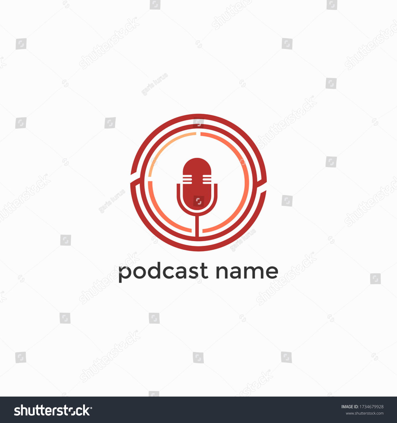 Podcast Abstract Colorful Inspiration Logo Design Stock Vector (Royalty ...