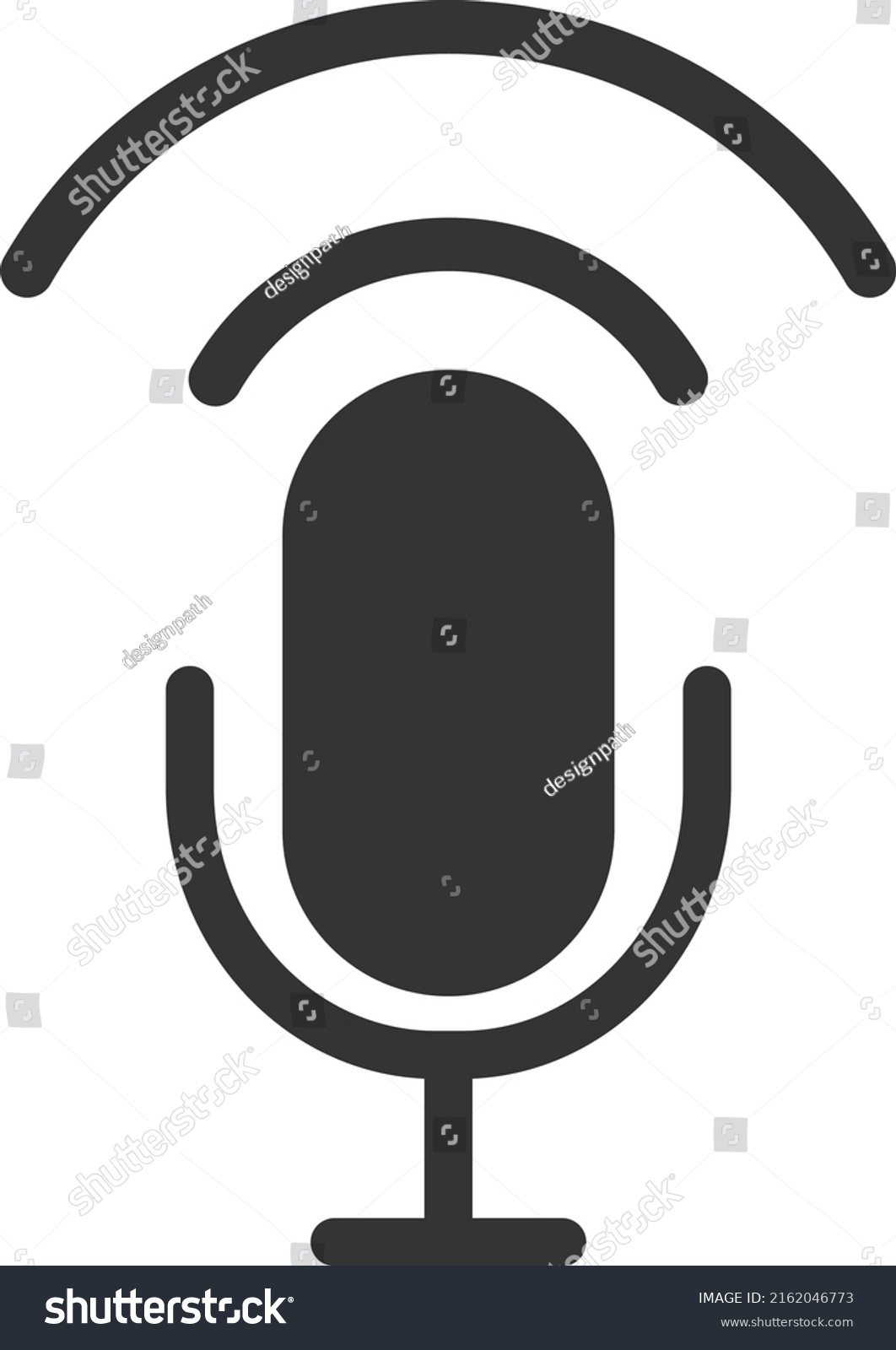 Podcast Vector Illustration Flat Illustration Iconic Stock Vector ...