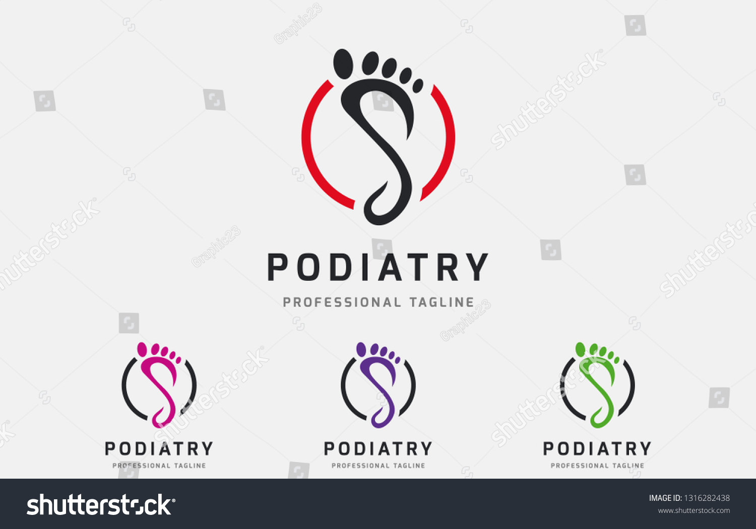 Podiatry Circle Logo Design Vector File Stock Vector (Royalty Free ...