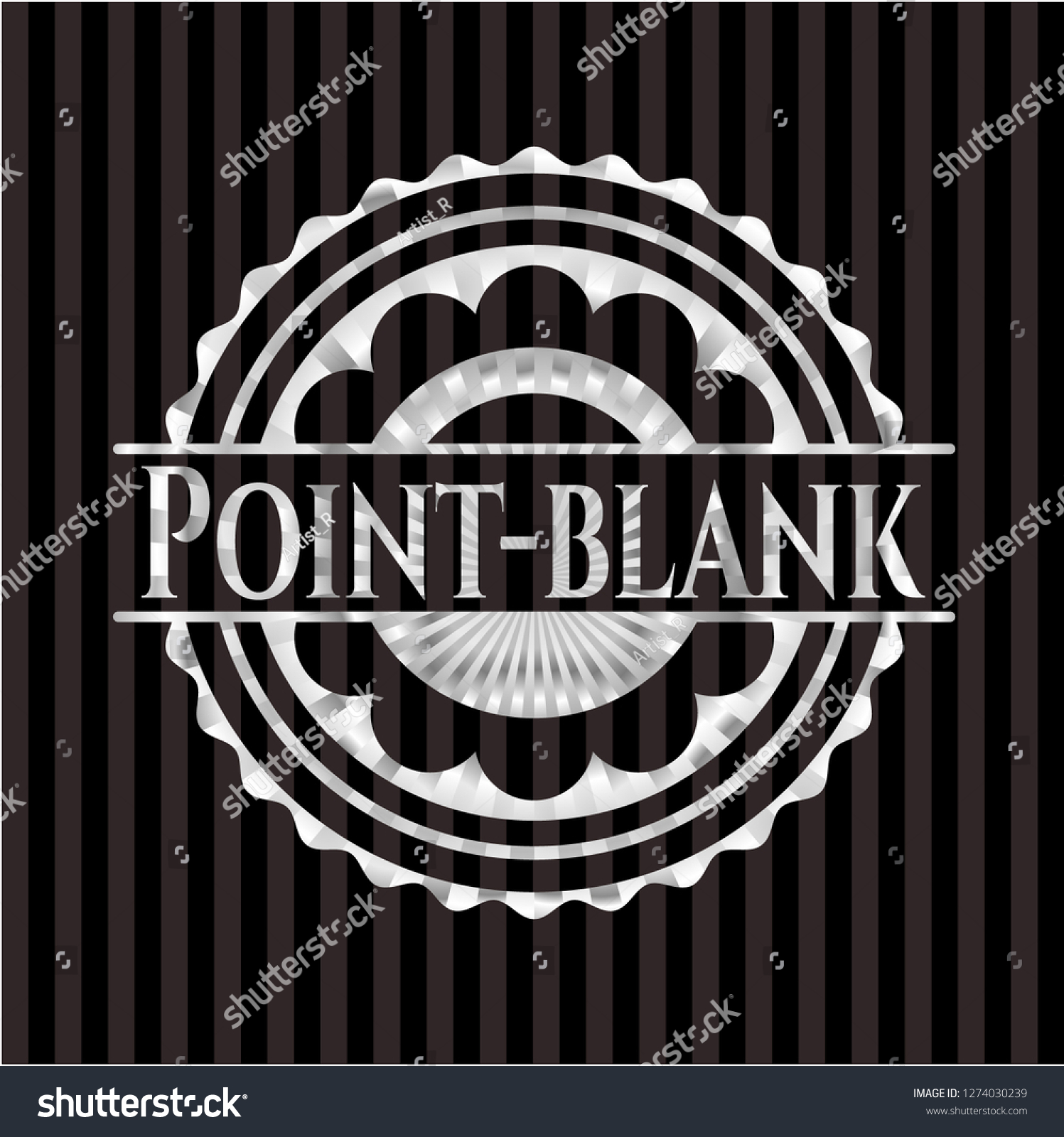 pointblank silvery badge emblem stock vector royalty free 1274030239 shutterstock