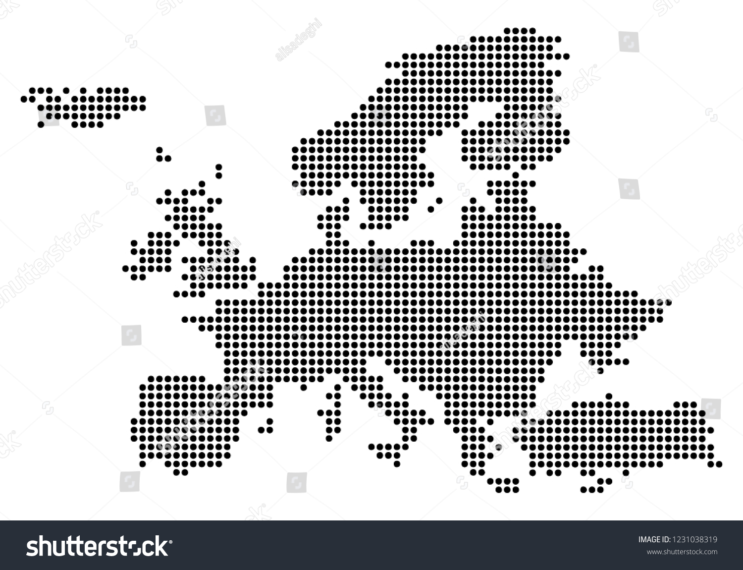 Map Pointing Of Europe Point Dotted Europe Map Stock Vector (Royalty Free) 1231038319 |  Shutterstock